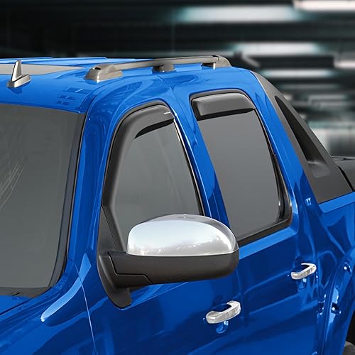 Miniatura 5 de Goodyear Deflectores de ventana inastillables en el canal para Chevrolet (Chevy) Avalanche 2007-2013, protectores de lluvia, viseras de ventana para