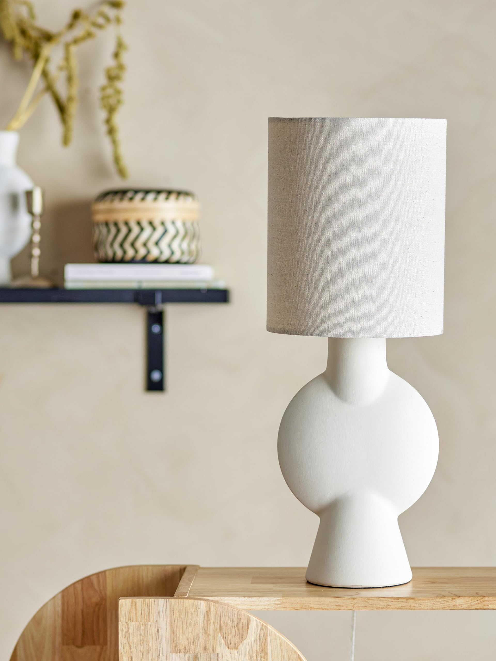 Bloomingville [W] Lampe de table Sergio, naturel, faïence ; D 20,5 x H 54,5 cm