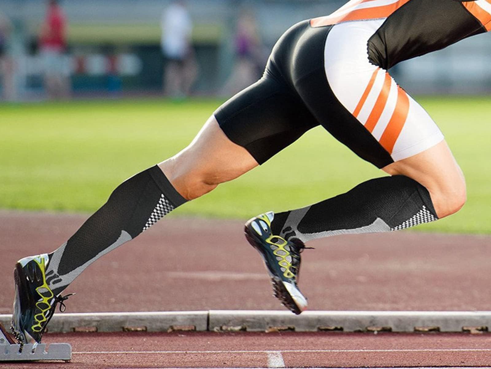 6 Par de Medias de Compresión para Hombre, Medias de Soporte Con Elástico, Calcetines de Compresión Hombres, Adecuado para Deportes, Viajes, Fitness