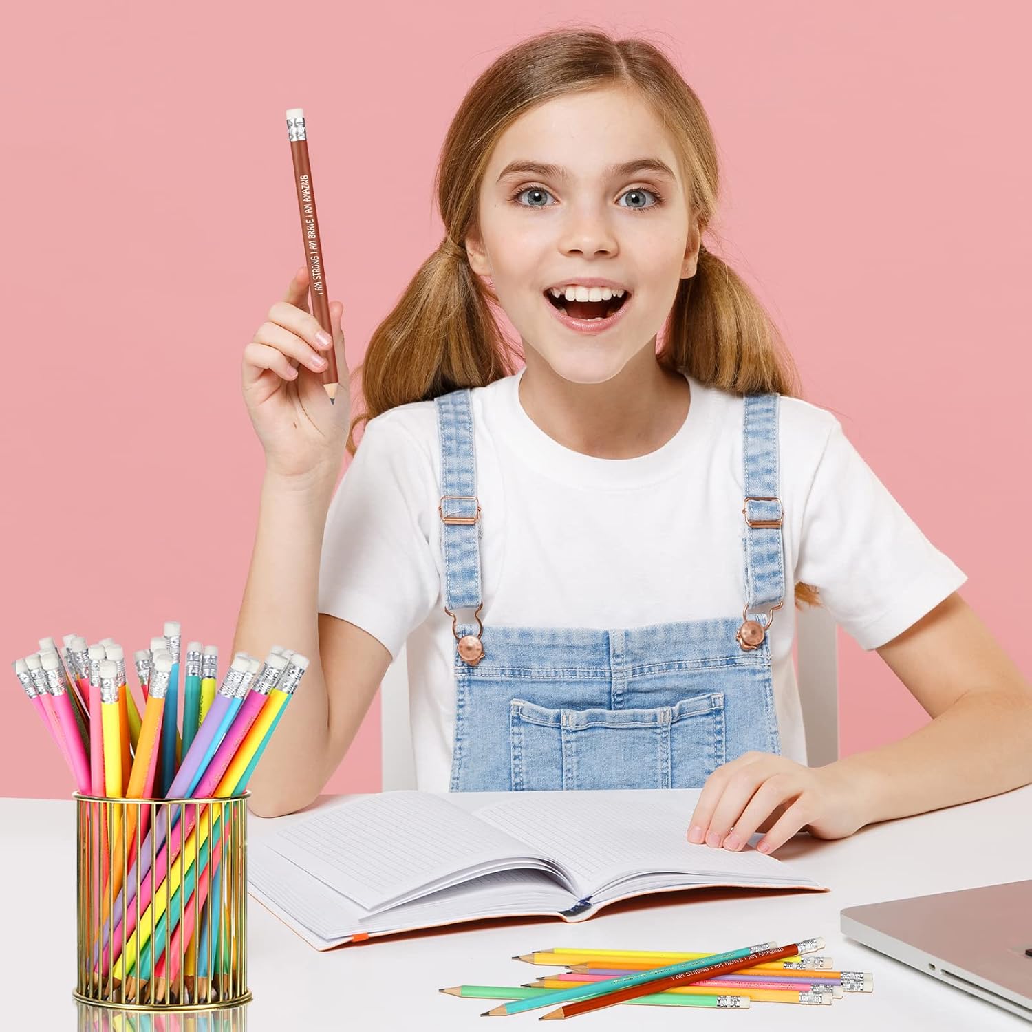 Fumete 240 Pcs Inspirational Pencils for Students Bulk Pre Sharpened Pencils Assorted Pastel Classroom Motivational Quote with Eraser #2 HB Class Gifts from Teacher First Day of School