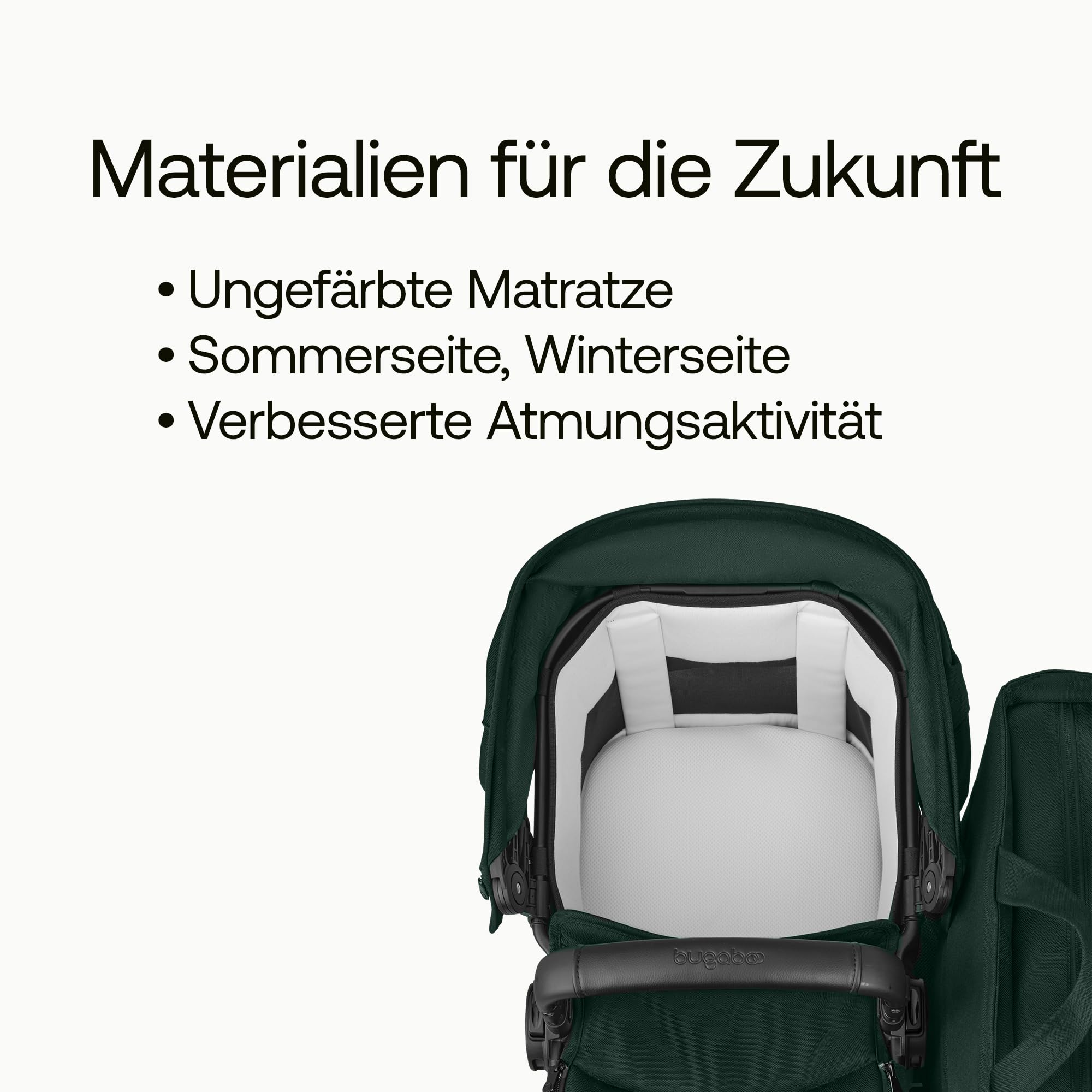 Bugaboo Donkey 6 Double Erweiterungsset, Doppelkinderwagen mit wendbarem Sitz, Fern Green