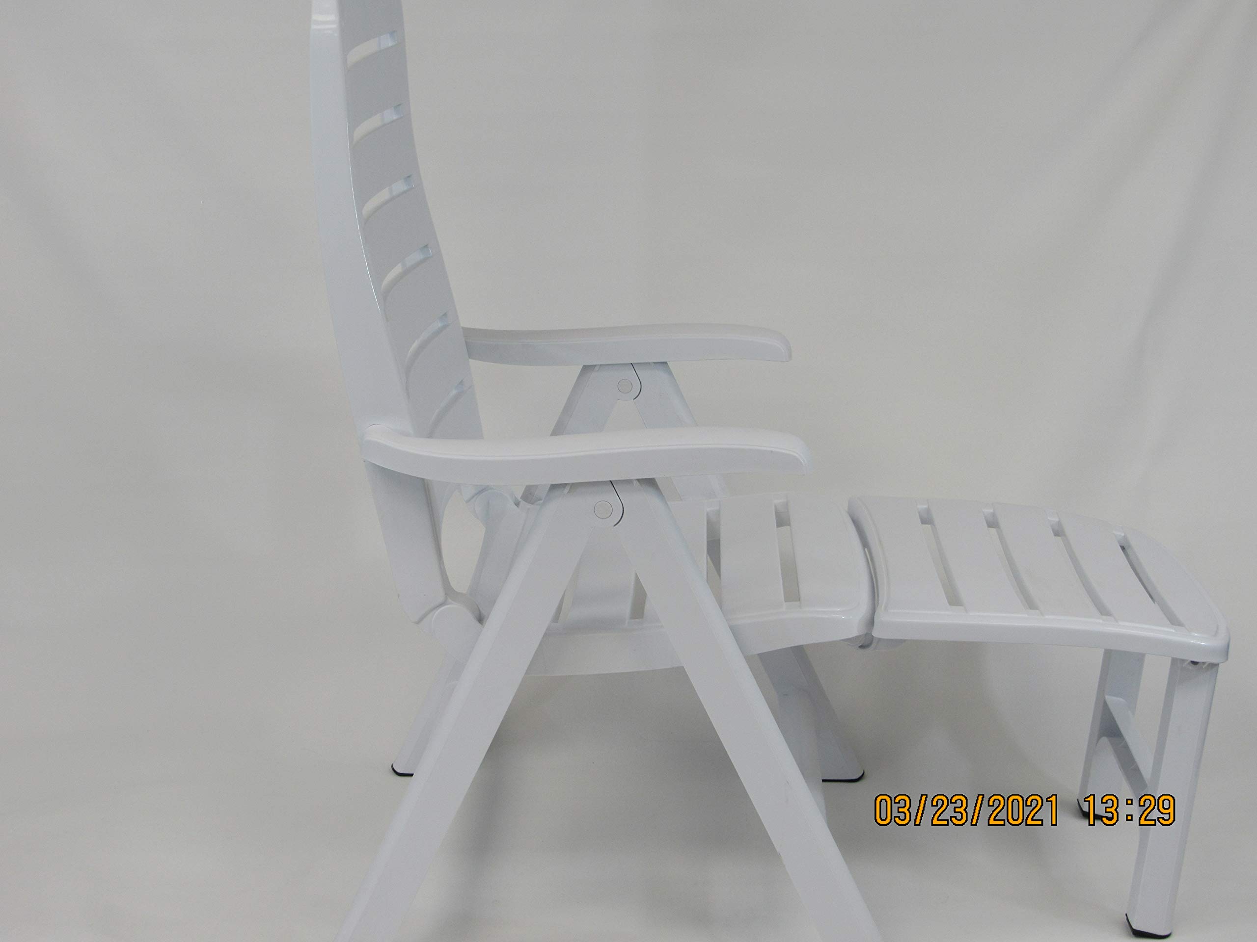 GRAZIOLI 6770/B - Lettino relax "Premiere", in plastica piena, regolabile, resistente alle intemperie