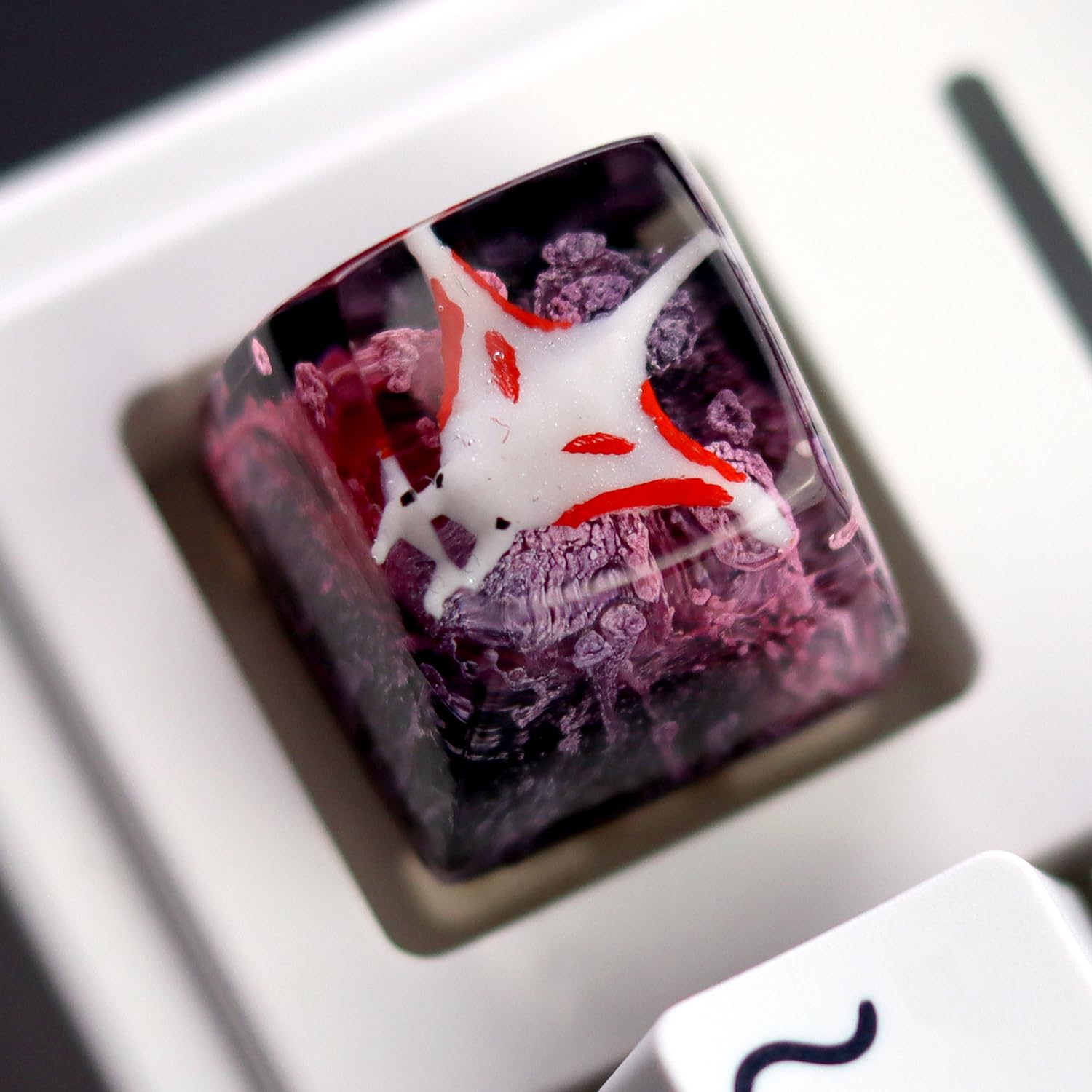 Ocean Cool Aesthetic Stingray Artisan Keycap Esc R1 SA Profile 1U