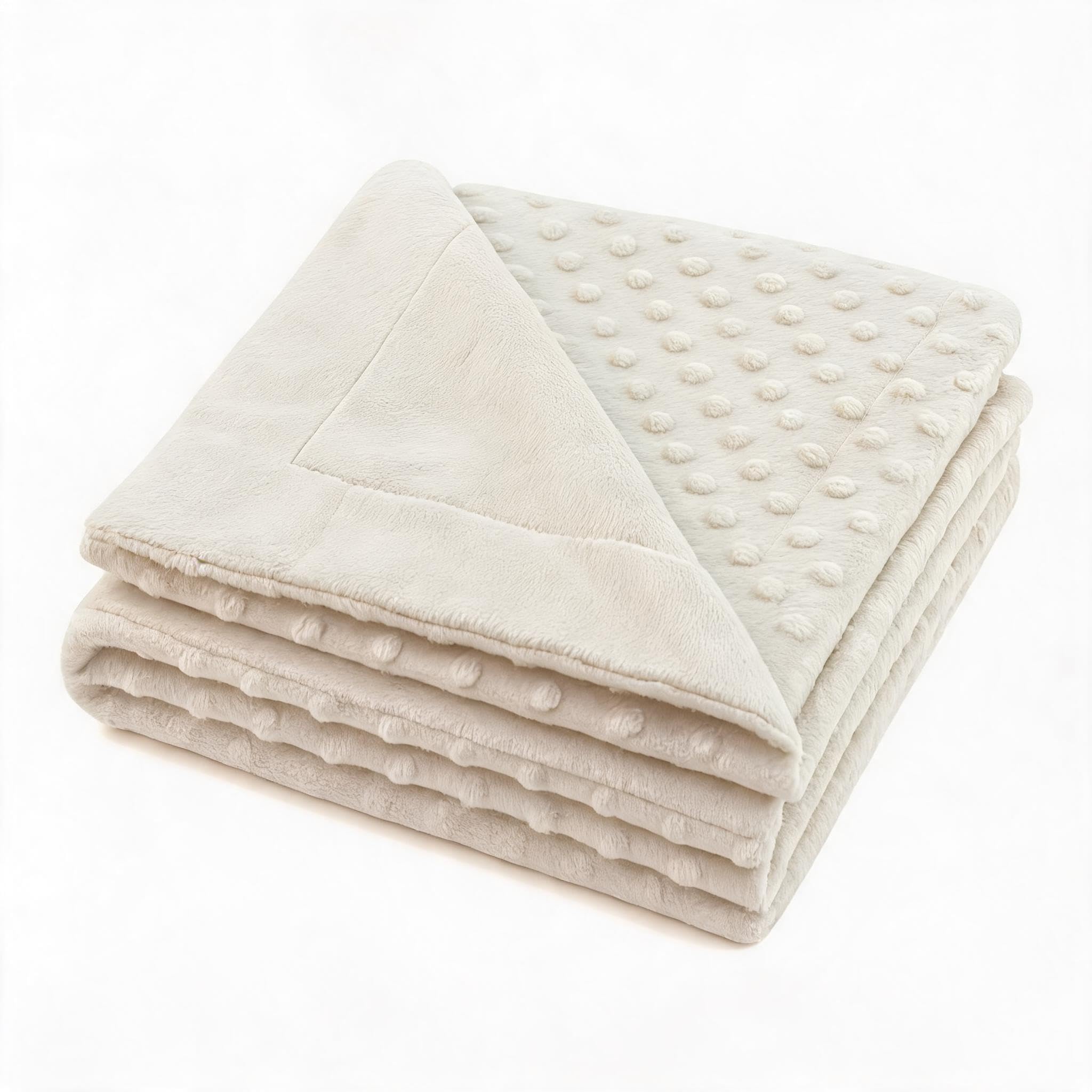various Manta Bebé Beige 80x110 cm, Relieve Burbuja | Microfibra de Poliéster con Tacto Suave,Práctico para Cuna, Carrito, Moisés y Uso Diario en Casa.