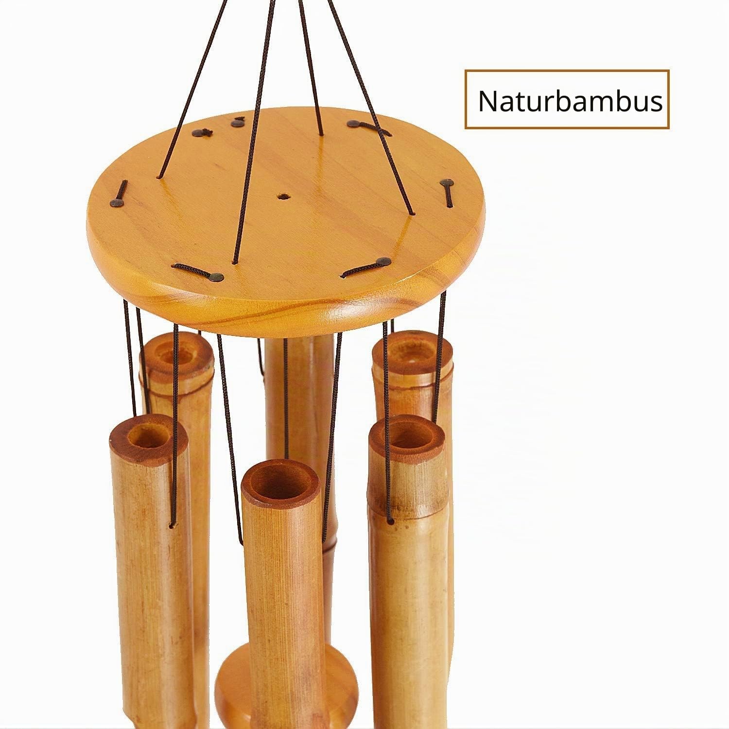 Bambus-Windspiel, Gedenkspiel, Holz, groß, für drinnen und draußen, 81,3 cm, Windspiel für Garten, Hof, Terrasse und Heimdekoration