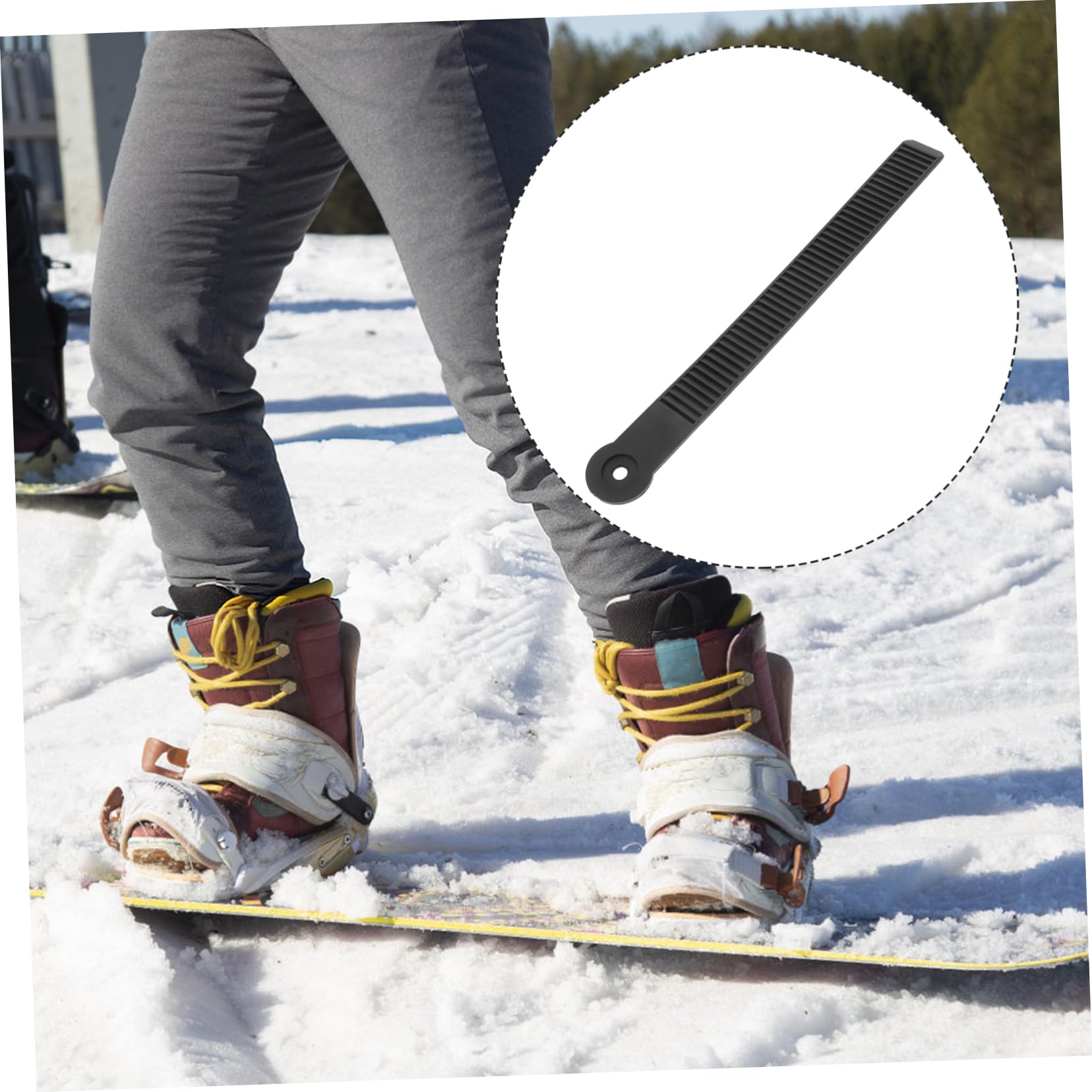 KICHOUSE Cinghie di Fissaggio Regolabili per Snowboard e Pattini EVA Nere ad Alte Prestazioni, Foratura e Bullone Incluso, per Sci Alpino e Pattinaggio in Palestra