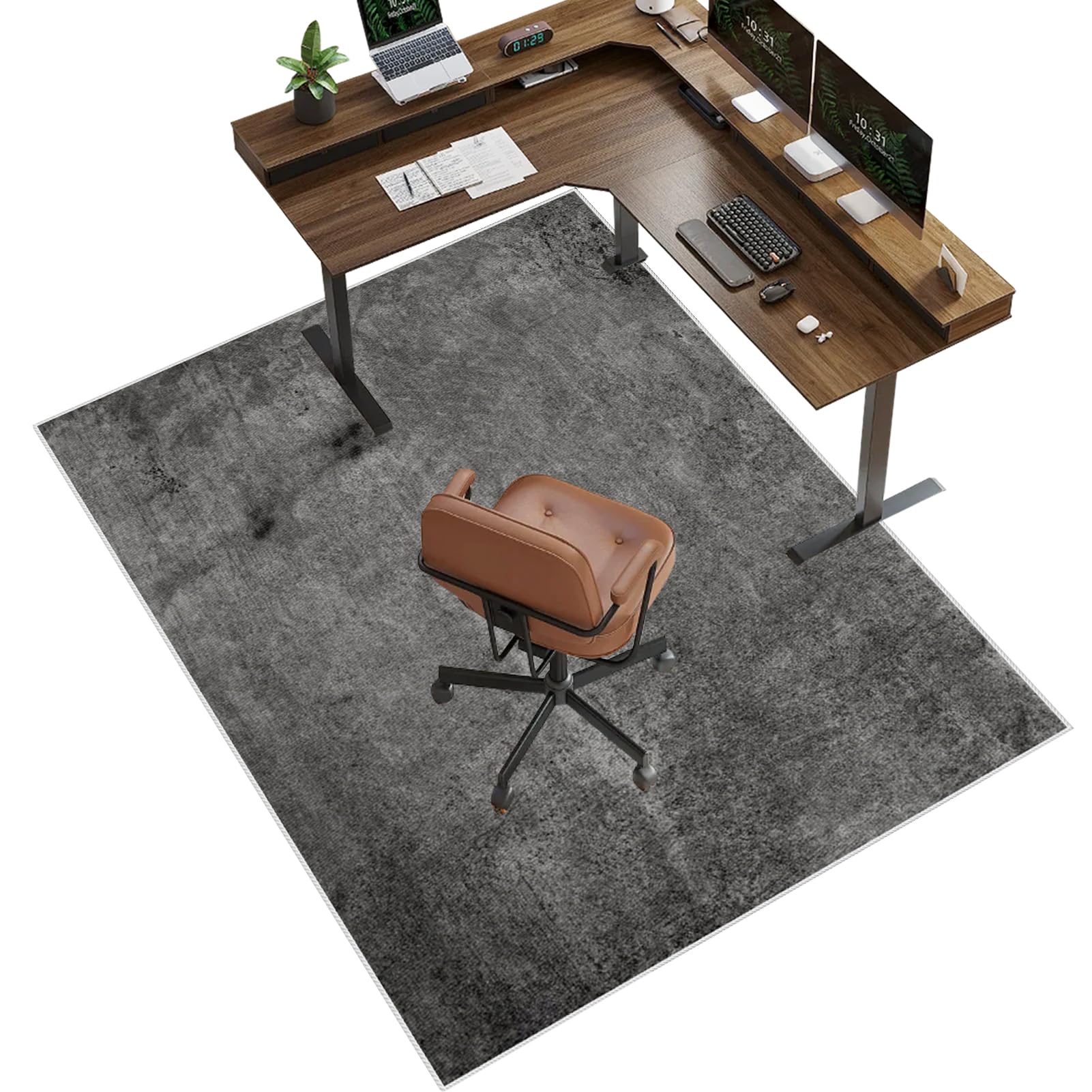 160 x 180 cm Tapis Chaise de Bureau, Tapis pour Fauteuil Tapis de Protection pour Sols Durs, Tapis de Sol Bureau Tissu, Tapis de Sol Gaming, Tapis Protège-Sol pour Chaise, Stratifié et Carrelage
