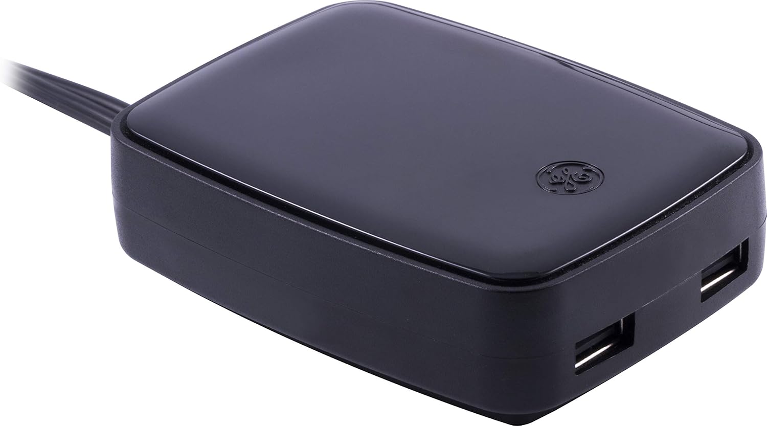 Up To 50% OFF GE Pro USB Charging Tabletop Charger, 2 USB Ports, 6 ft. Long Cord, Flat Plug, Black, 36066