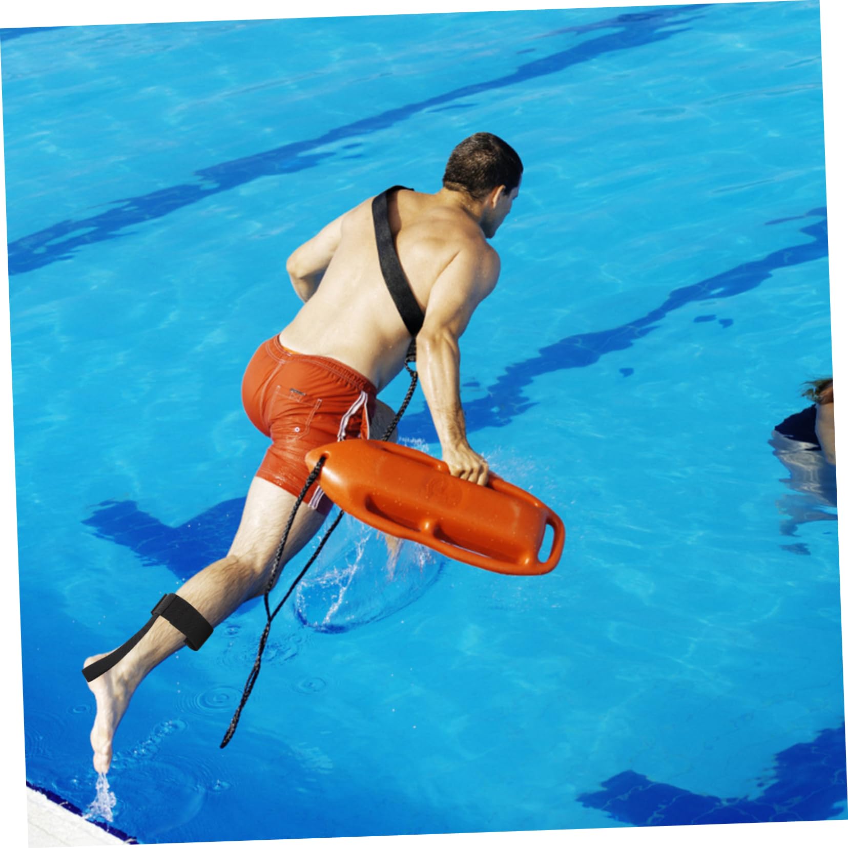 HEMOTON Correas para Aletas de Natación Negras, Cordón Antipérdida, Material PP Resistente al Agua de Mar
