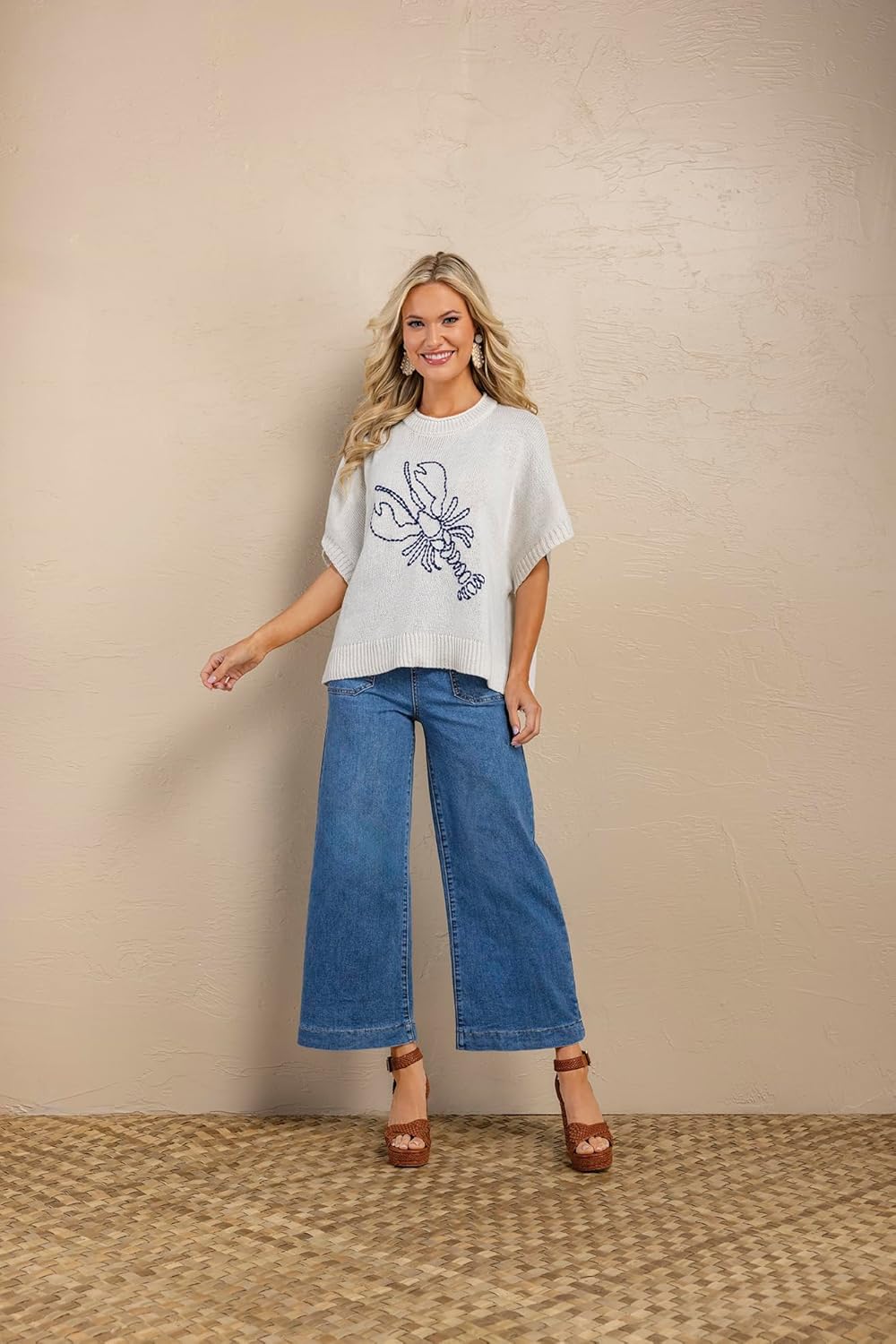 Mud Pie Women's One Size Hurley Beach Sweater