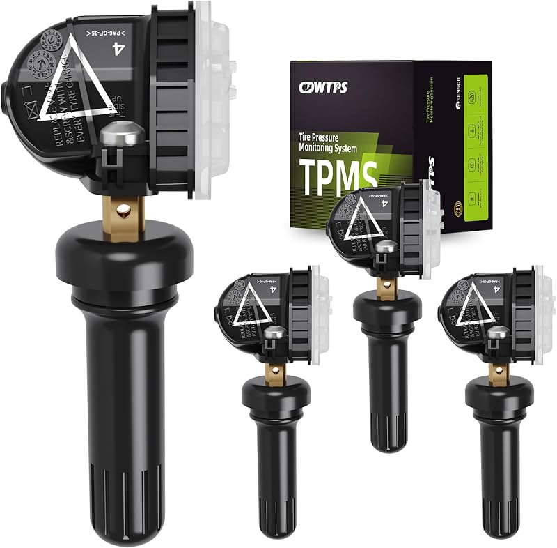 TPMS Sensor GM,433Mhz Pre-Programmed Tire Pressure Monitor Sensor | Fit for Chevy GMC Cadillac Buick-Silverado,Camaro,Cruze,Equinox Sierra,Yukon CT4,CT6,CTS,Escalad Replaces#13598773-set of 4