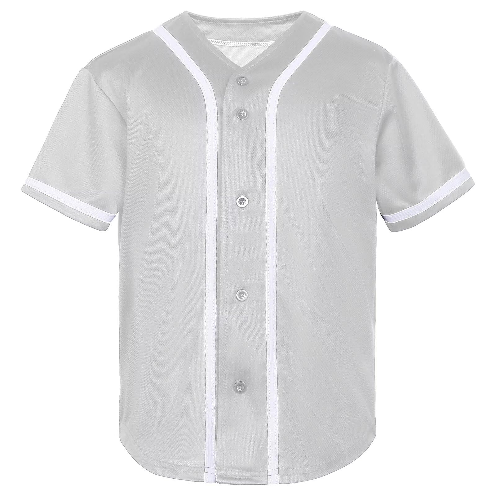 QTWW INC Kids Baseball Jersey Boys Button Down Shirt Short Sleeve Hip Hop Personalized Sports Uniforms for Girls