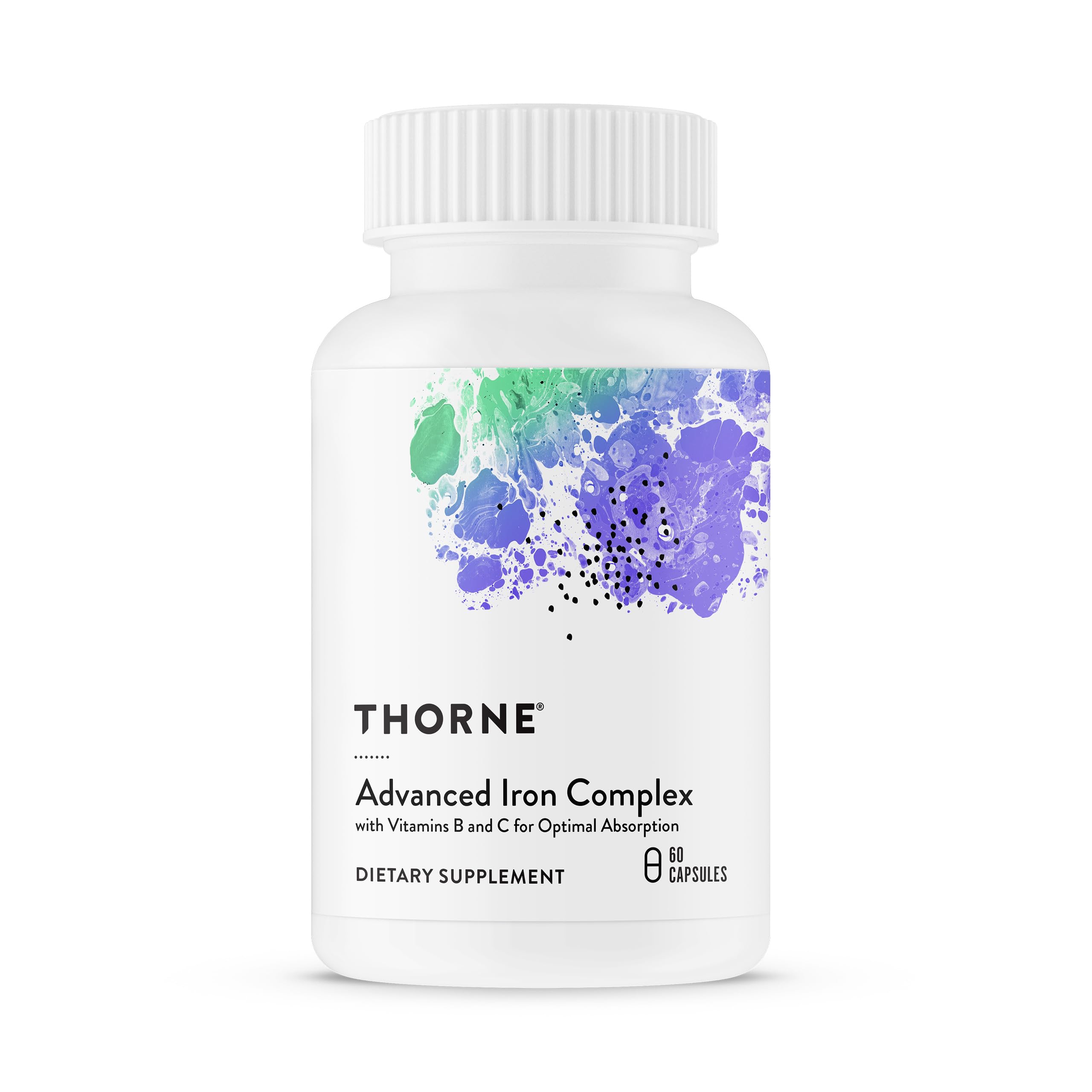 THORNE Ferrasorb - 36 mg Iron with Essential Nutrients - Complete Blood Support Formula - Elemental Iron, Folate, B and C Vitamins for optimal absorption - Gluten-Free - 60 Capsules