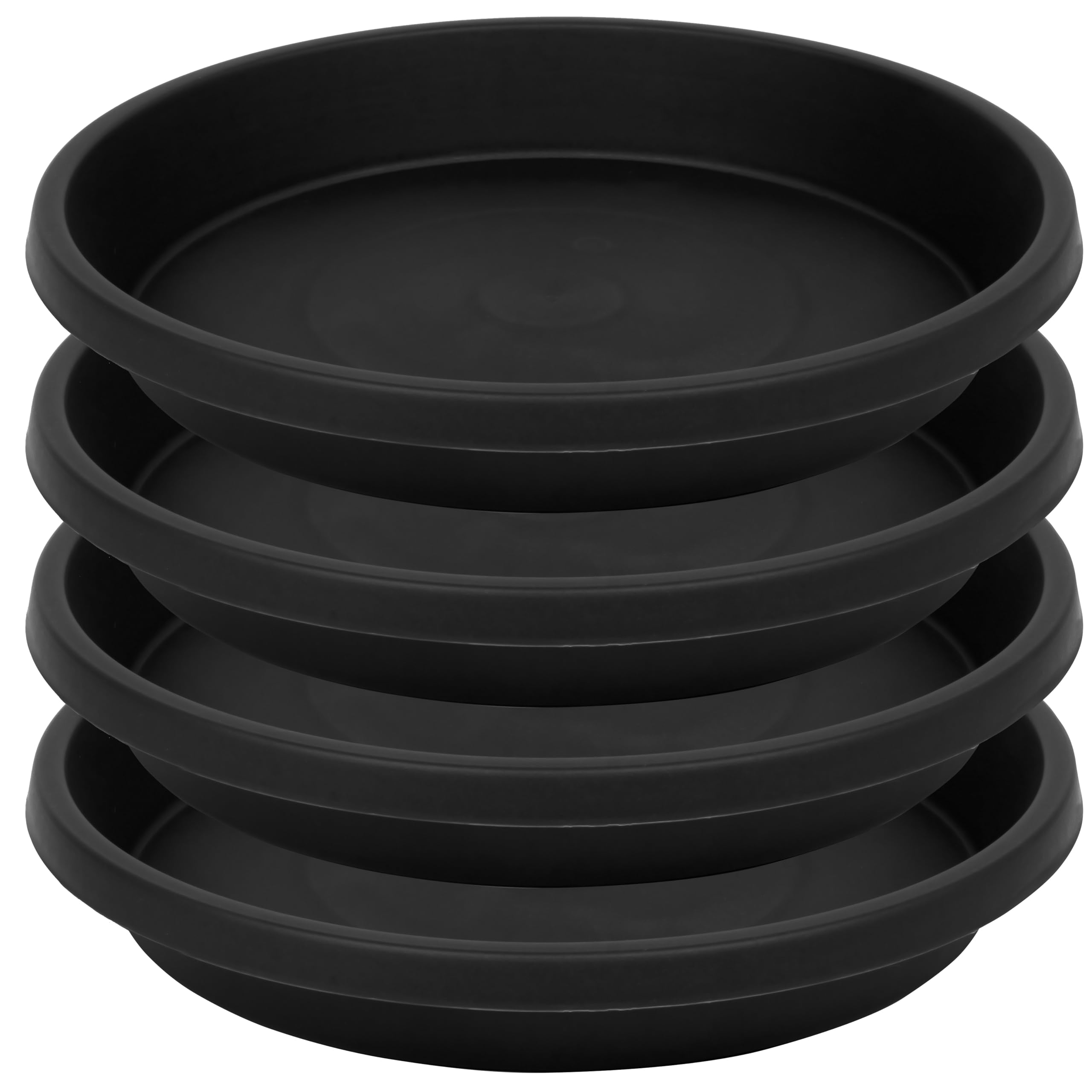NIMYAU 4 Pack Plant Saucer 14 Inch, Heavy Sturdy Plastic Plant Trays for Pots, Plant Water Catcher Tray for Plants, Flower Pot Saucers, Plant Saucers