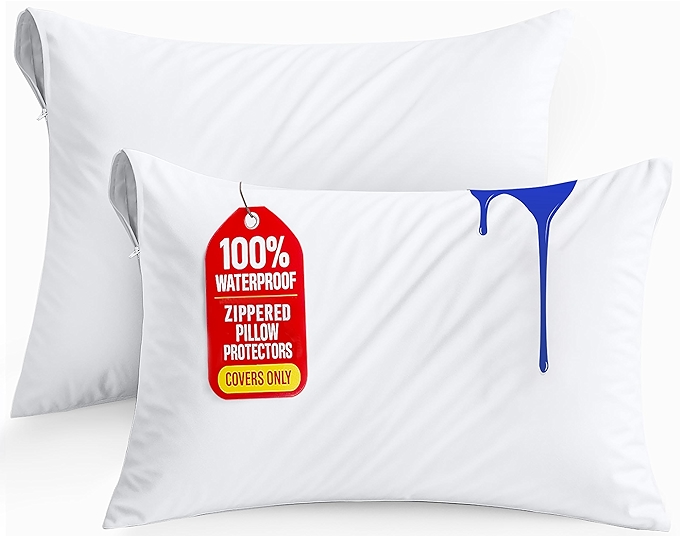 Utopia Bedding Waterproof Pillow Protector – Bed Bug Proof Encasement