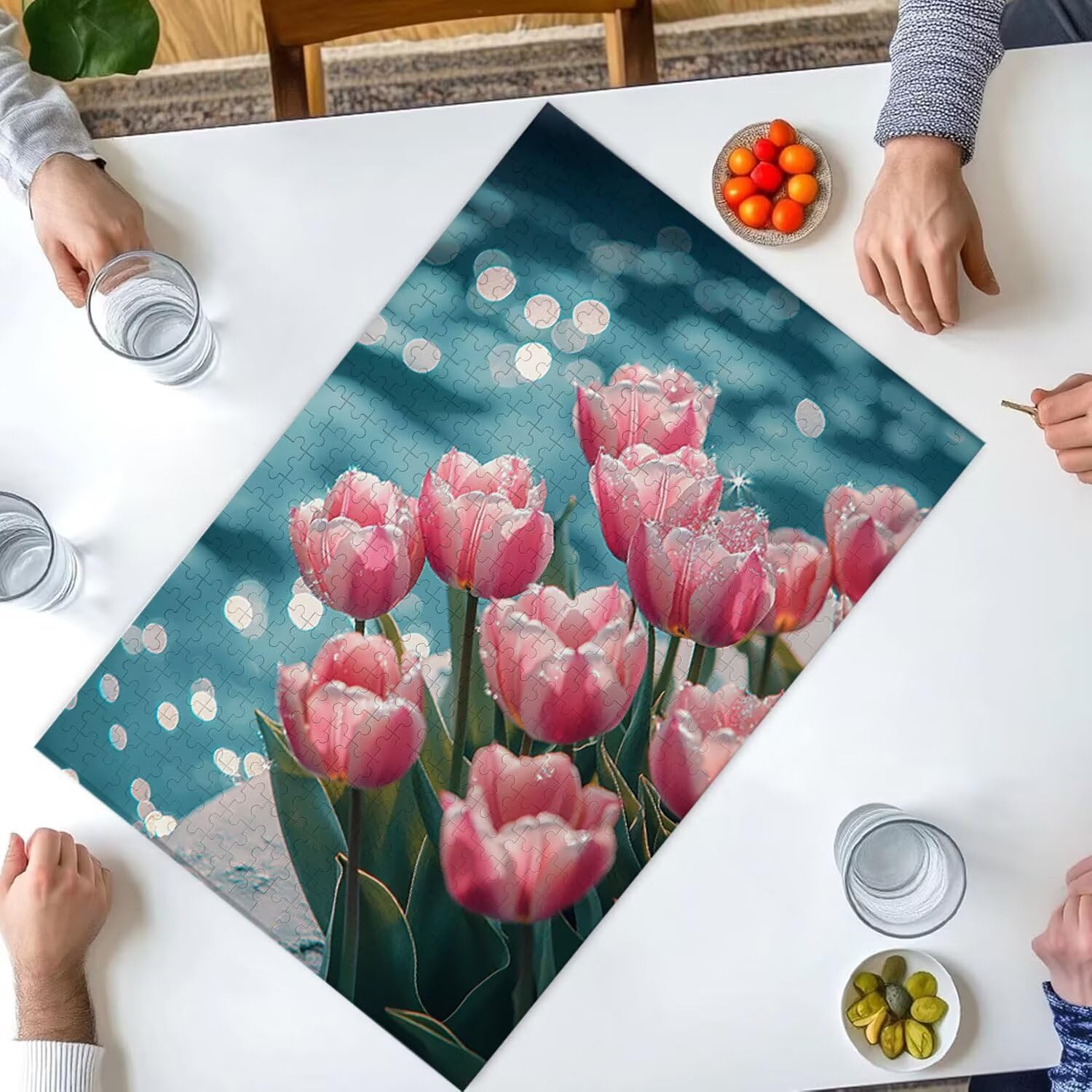 1000 sztuk puzzli, tulipany kwiatowe 1000 sztuk puzzli dla dorosłych, prezent rocznicowy, prezent świąteczny, dekoracja domu, zapobieganie degeneracji mózgu u osób starszych v-980