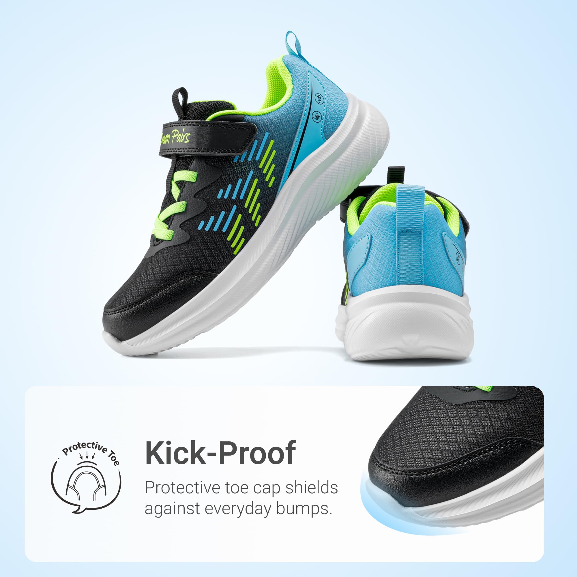 DREAM PAIRS Tenis deportivos para niños y niñas, para correr, gimnasio, transpirables, ligeros para niños pequeños y grandes