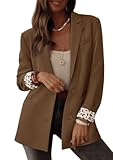 Blazers for Women 2025 Fall Work Office Suit Jackets Dressy Open Front Leopard Blazer Business Casual Outfits