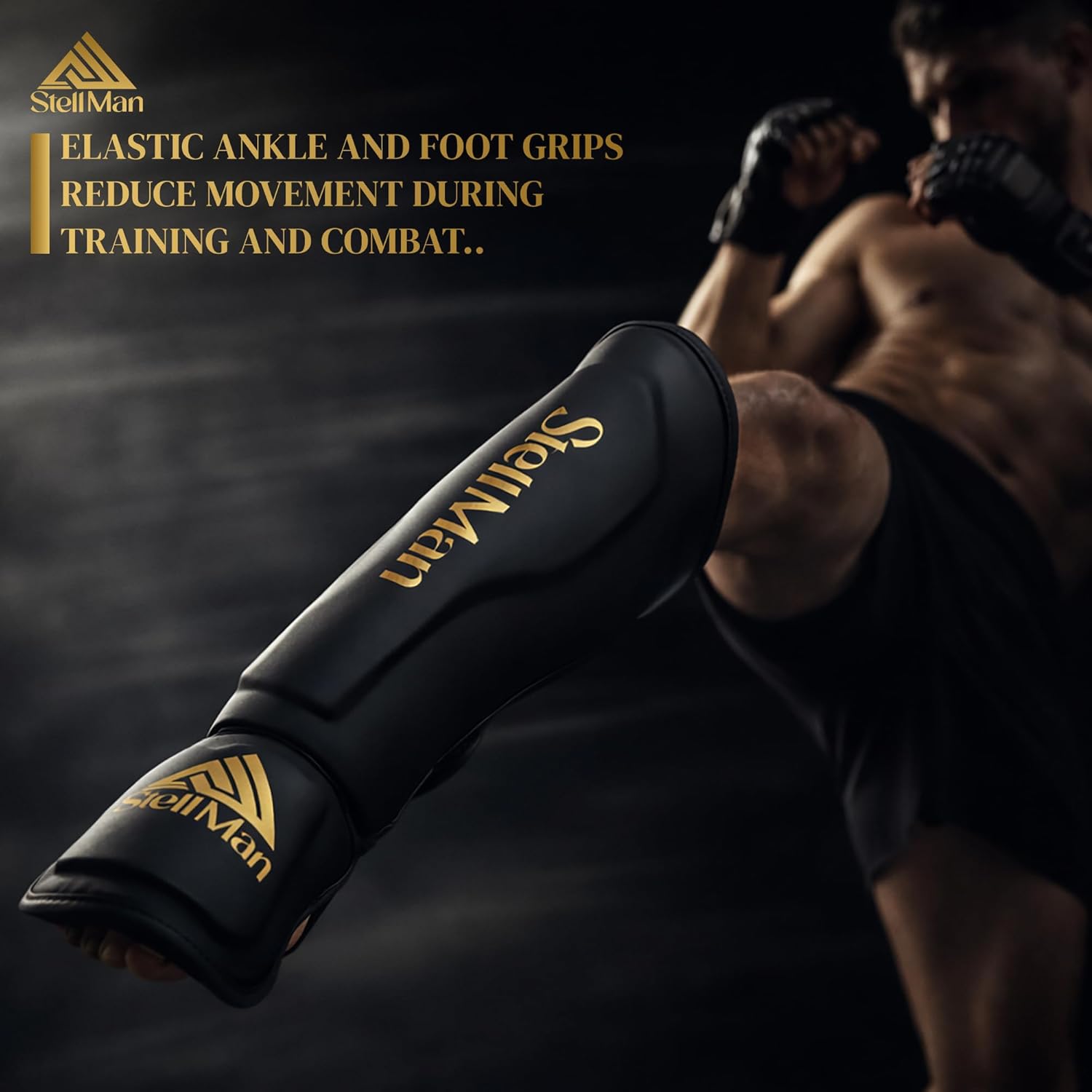 MMA Shin Guards for Men & Women | Lightweight Kickboxing Shin Pads with Foot Protection | Muay Thai, Sparring, Martial Arts & MMA Training Gear
