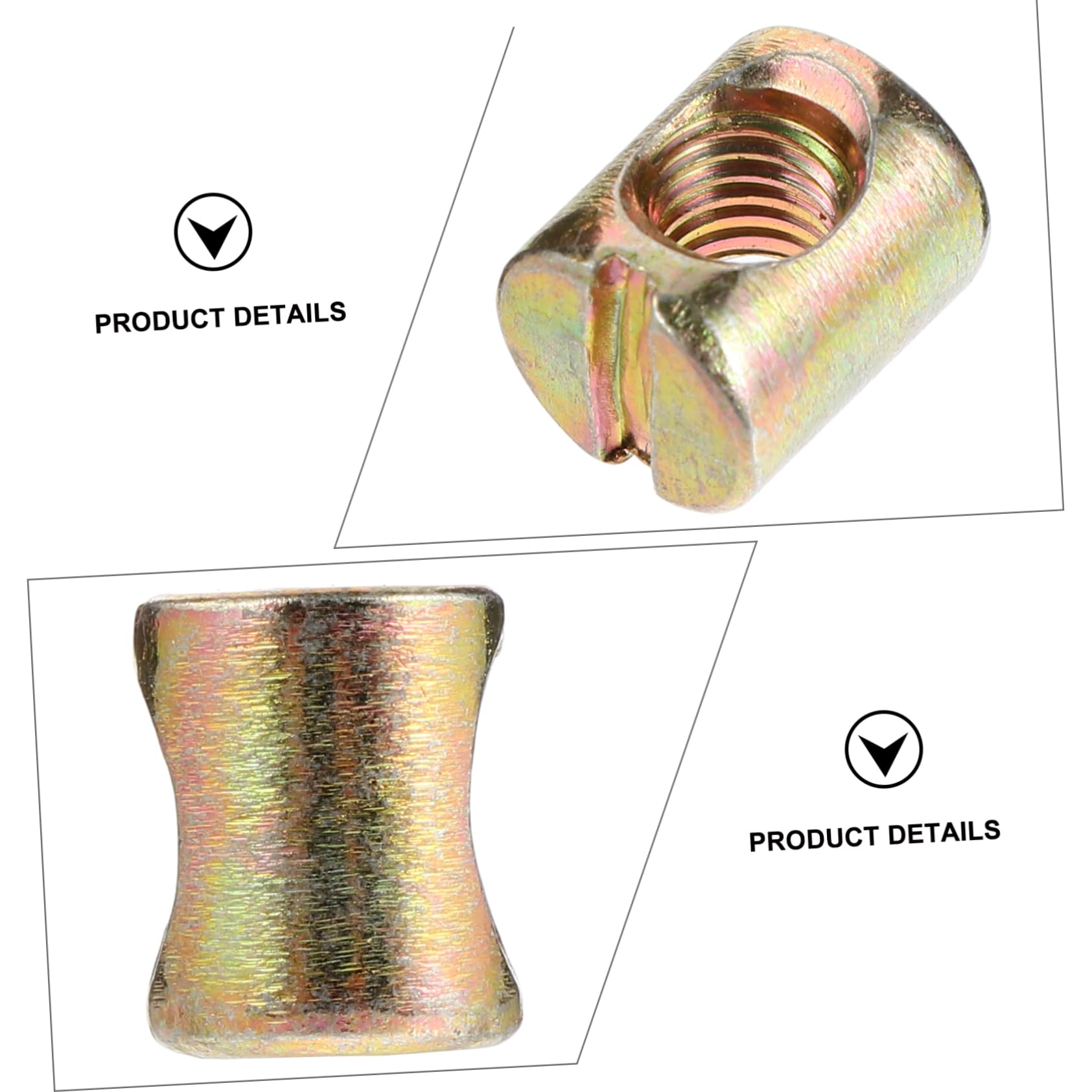 STOBAZA Furniture Connecting Nuts 55pcs Cross Dowel Barrel Nuts Slotted for Crib Chairs