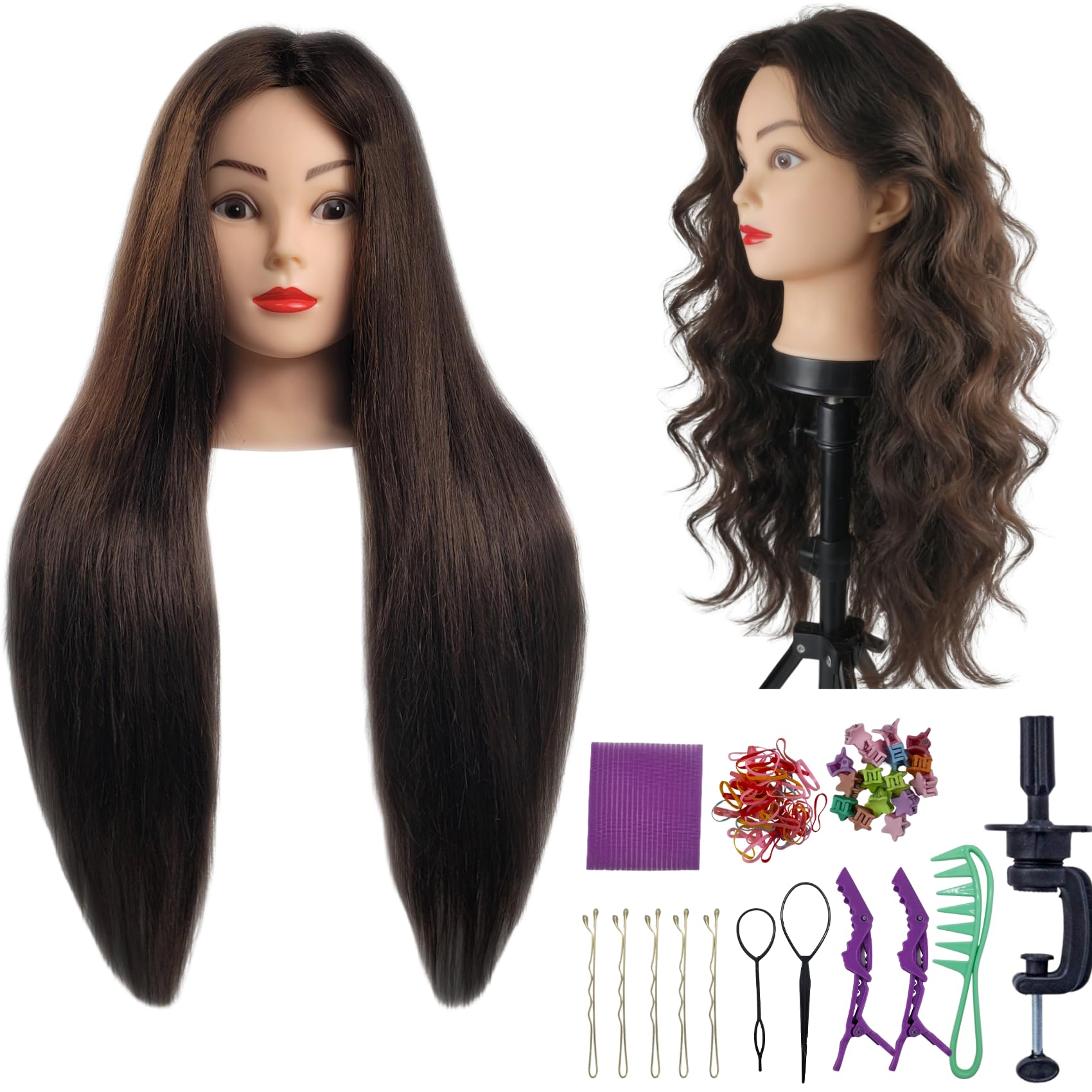 28inch Real Hair Mannequin Head Manikin Head to