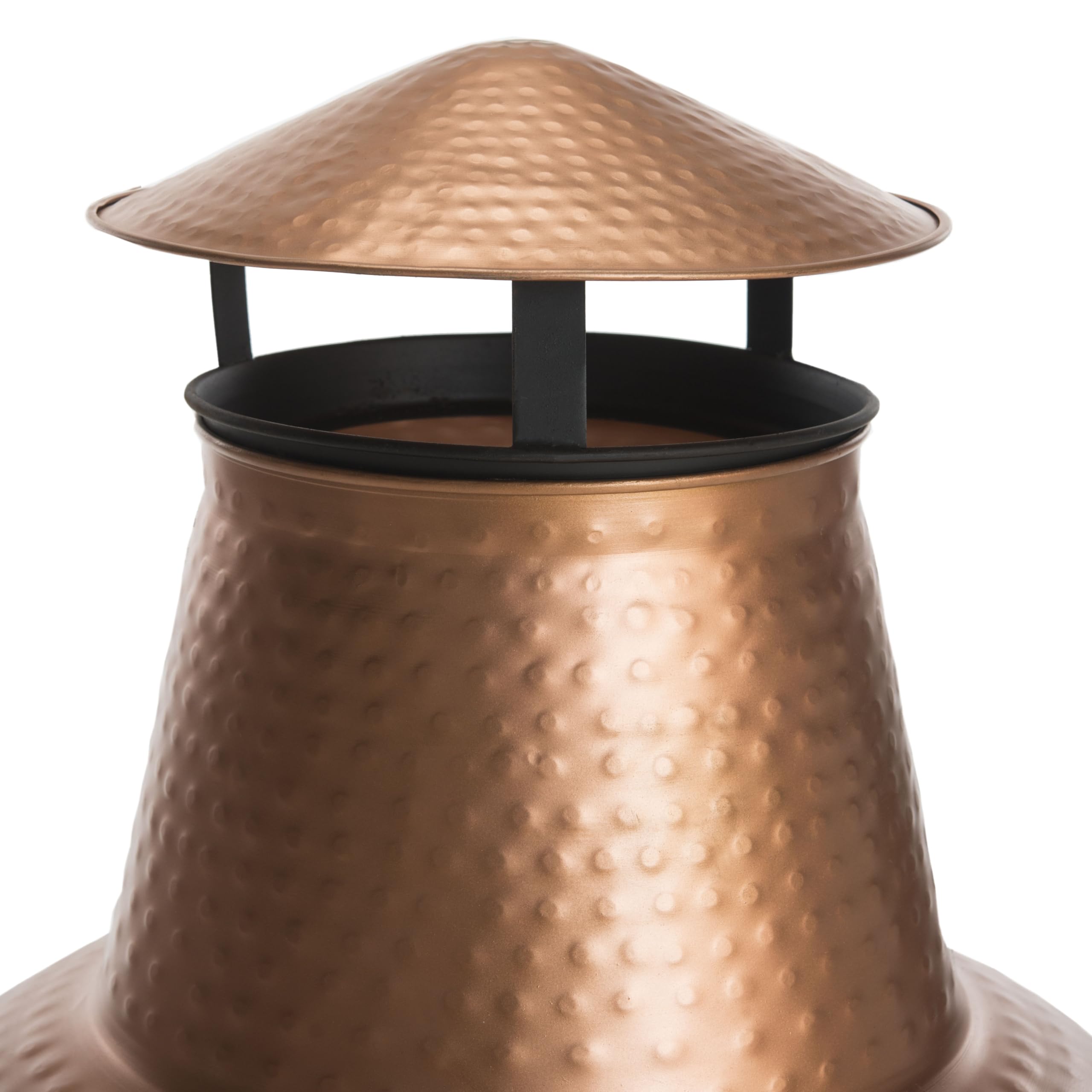 Safavieh Outdoor Collection Lima Copper and Black Chiminea product thumbnail 3