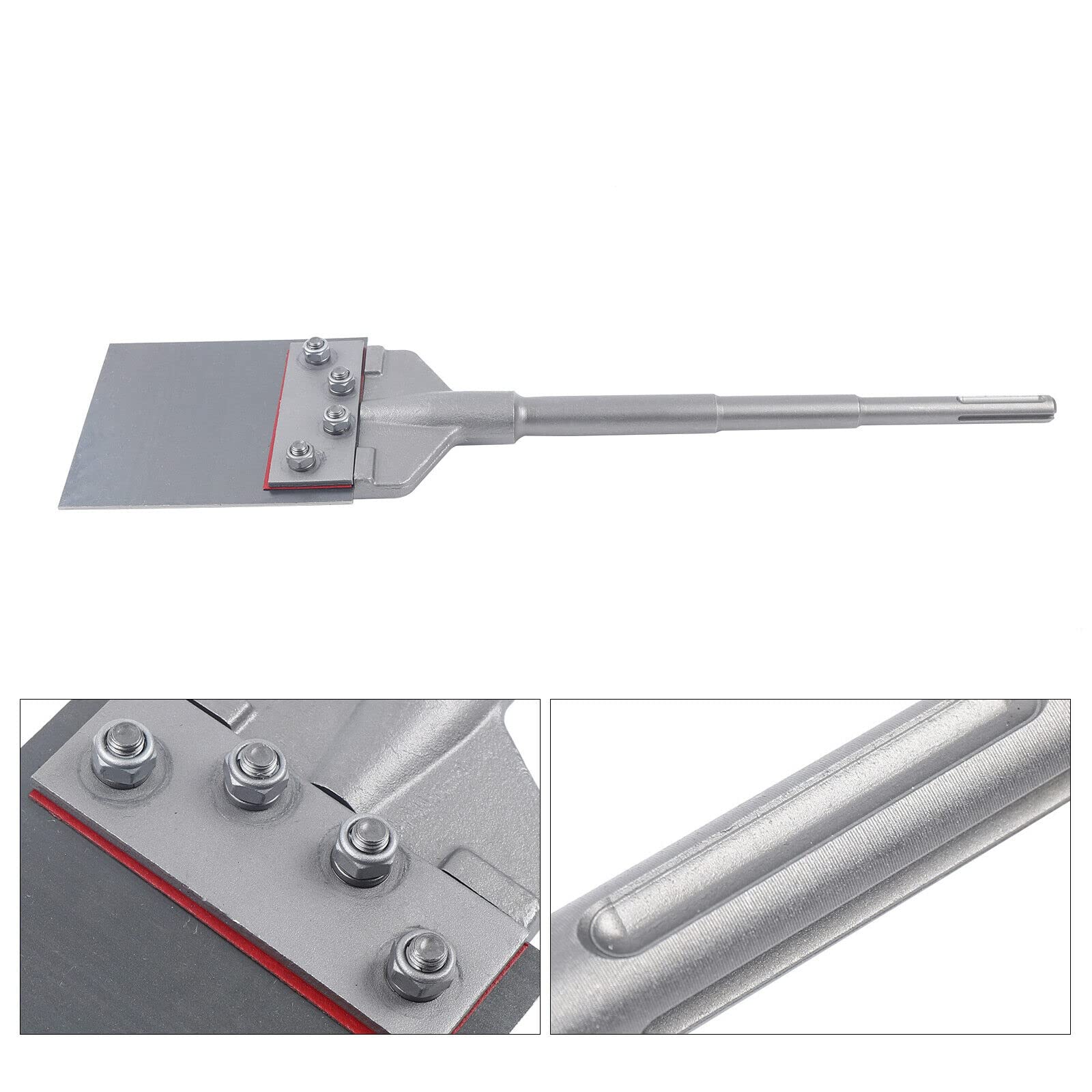 Rascador de suelo SDS Max de 6 pulgadas, punta ancha para quitar azulejos con mango largo y hoja resistente, herramienta para rascar azulejos de cerámica