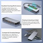 9-in-1 USB C Hub with NVMe SSD Enclosure, M.2 NVMe Enclosure with 4K HDMI, 100W PD Charging, SD/TF Card Reader, USB-C 3.2 Gen2 - for MacBook, Dell XPS, Steam Deck, Laptop Docking Station