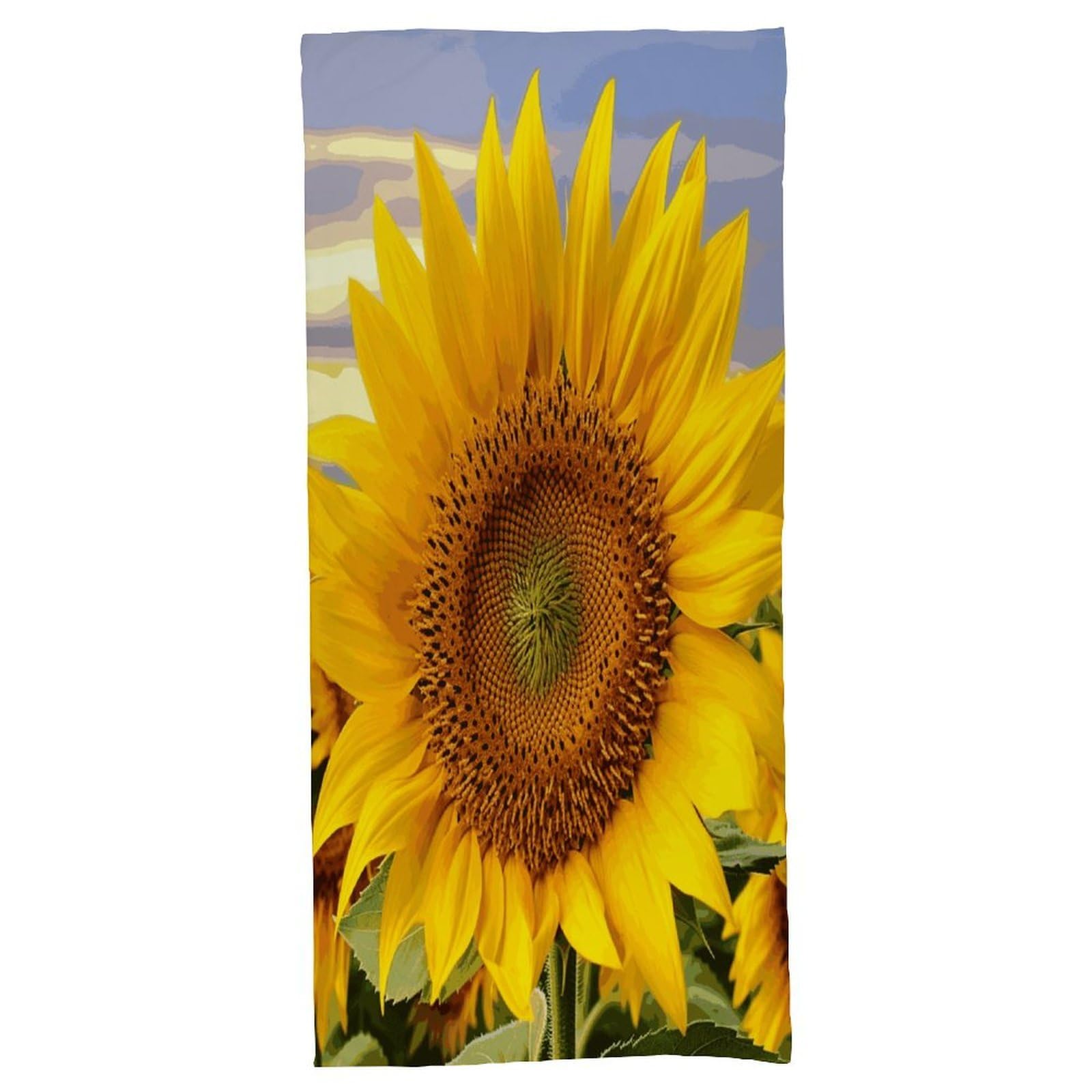 Fekiloot Men's Style Golden Yellow Sunflower Bath Towel Highly Absorbent,Beach Towels For Wo,Pool Towel Bathroom Essential For Beach,Gym,Travel, Camp