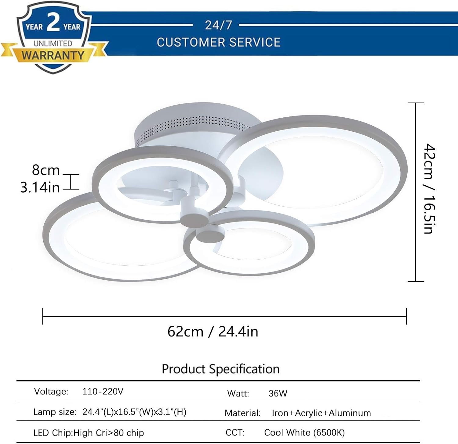 Amаzоn Crаzу 🔥 Dеаlѕ Ganeed Modern Ceiling Light,Metal Acrylic LED Flush Mount Ceiling Light Fixtures,36W LED Chandelier Light Fixture for Living Room Kitchen Bedroom Dinner Room,Cool White 6500K Lіmіtеd Dіѕсоunt Ganeed Modern Ceiling Light,Metal Acrylic LED Flush Mount Ceiling Light Fixtures,36W LED Chandelier Light Fixture for Living Room Kitchen Bedroom Dinner Room,Cool White 6500K