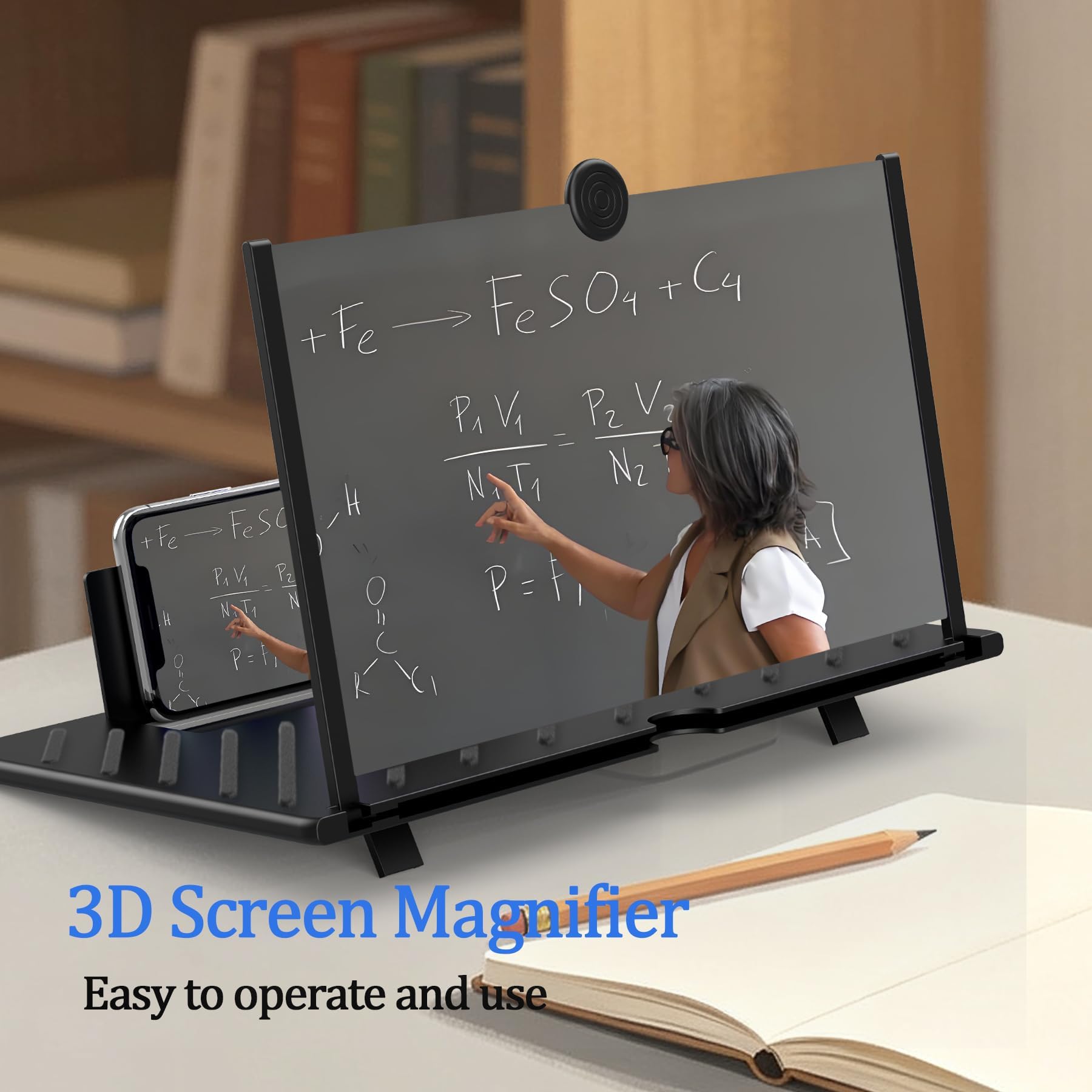 50,8 cm (20 Zoll) Bildschirmvergrößerung für Mobiltelefone, Videos und Gaming, Fanlory 3D-HD-Display mit Verstärker, kompatibel mit Allen Smartphones