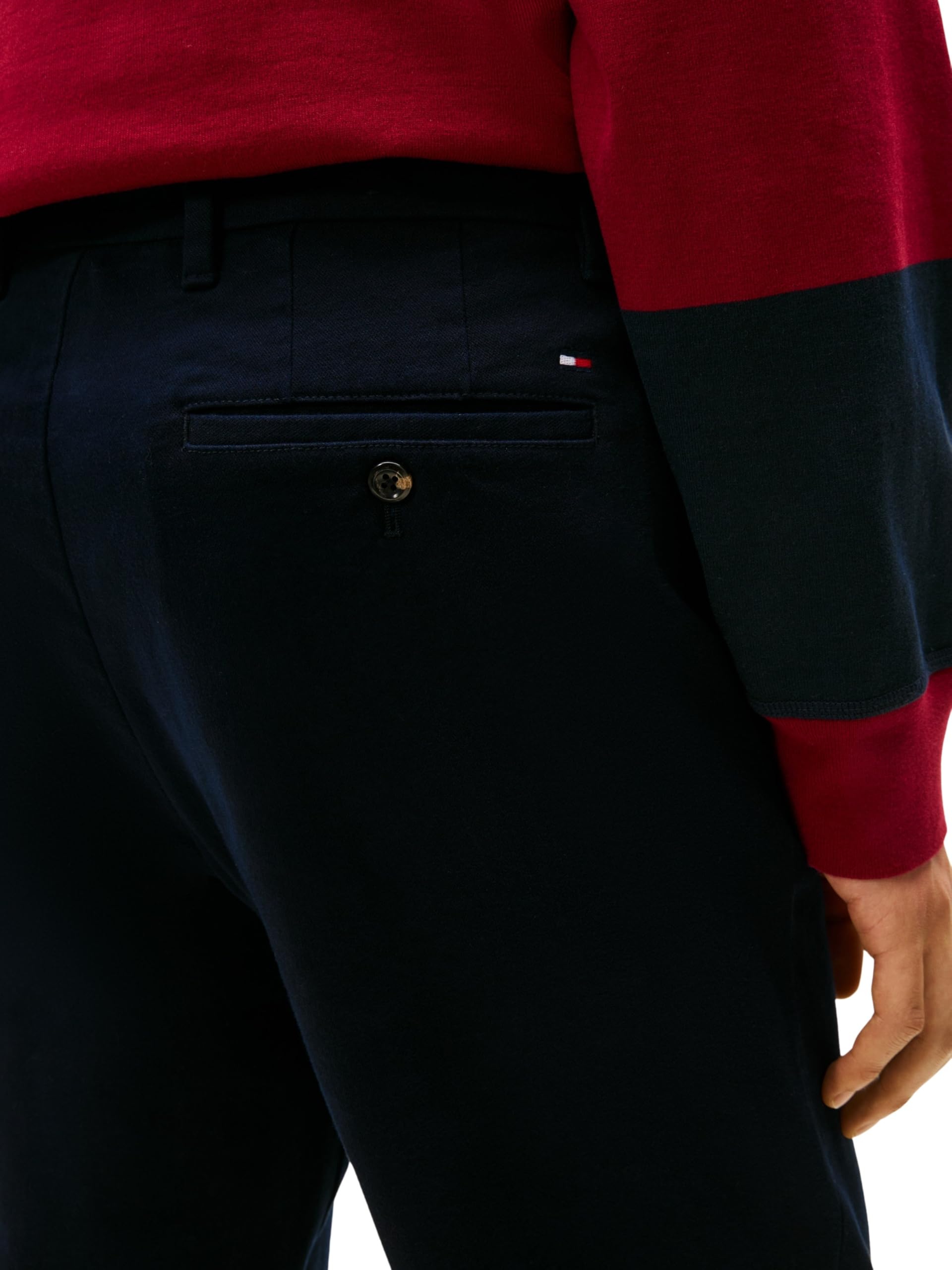 Tommy Hilfiger Uomo Pantaloni Chino Brushed Twill Straight Fit