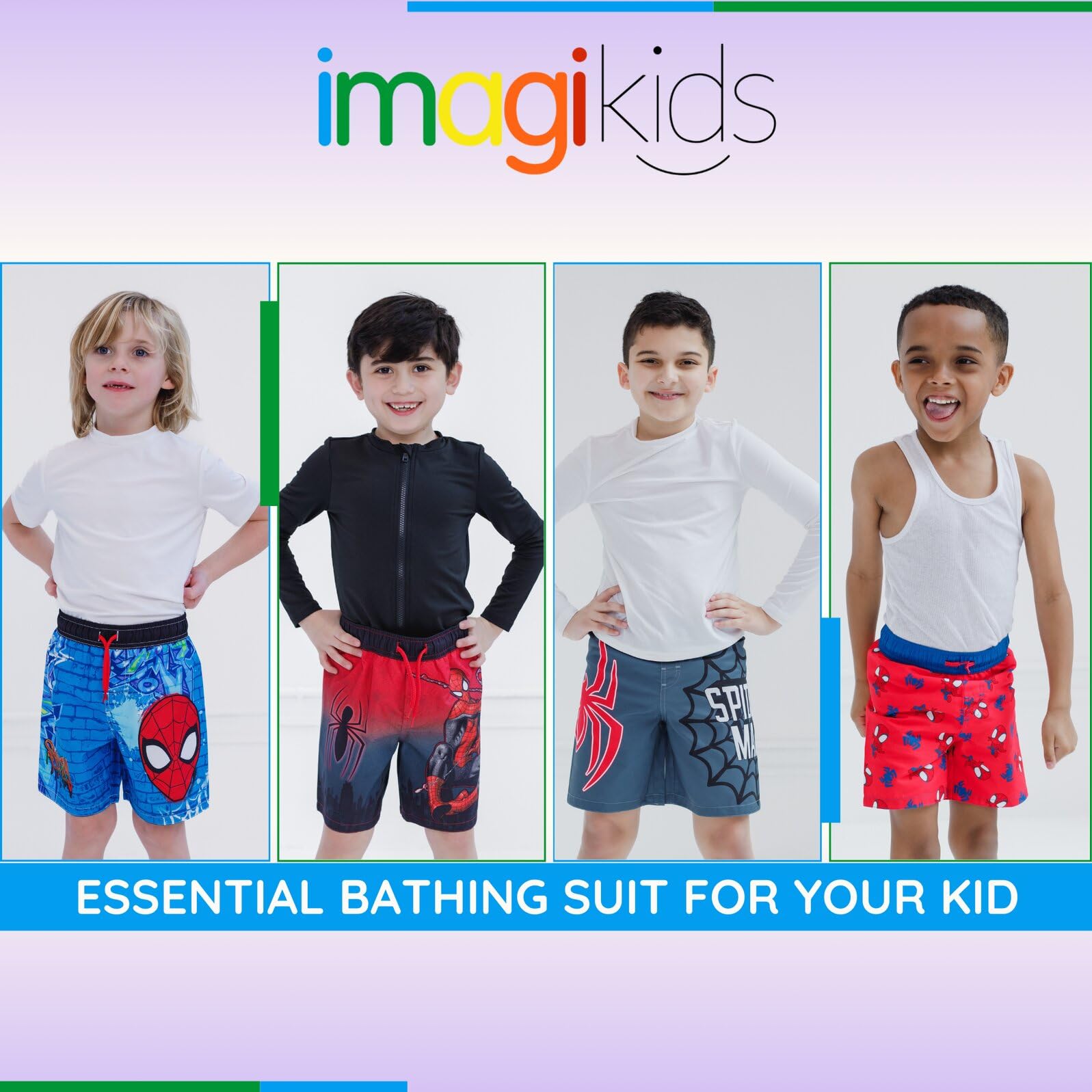 Marvel Spider-Man Swim Trunks strój kąpielowy dla małych i dużych dzieci