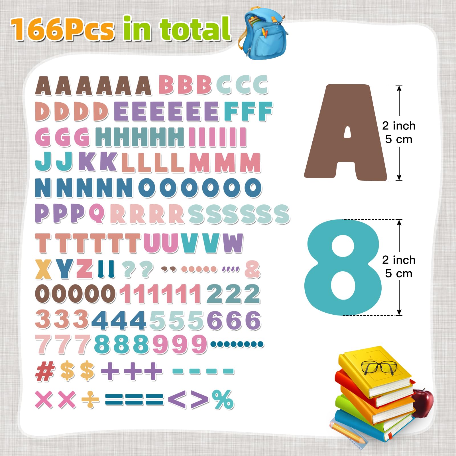 166 Pcs Magnetic Letters Numbers 2