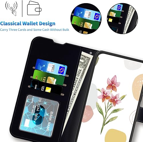 Miniatura 3 de Funda tipo cartera de piel para Galaxy A53 5G, cierre magnético, funda con tapa con ranura para tarjeta de bloqueo RFID, función atril, a prueba de