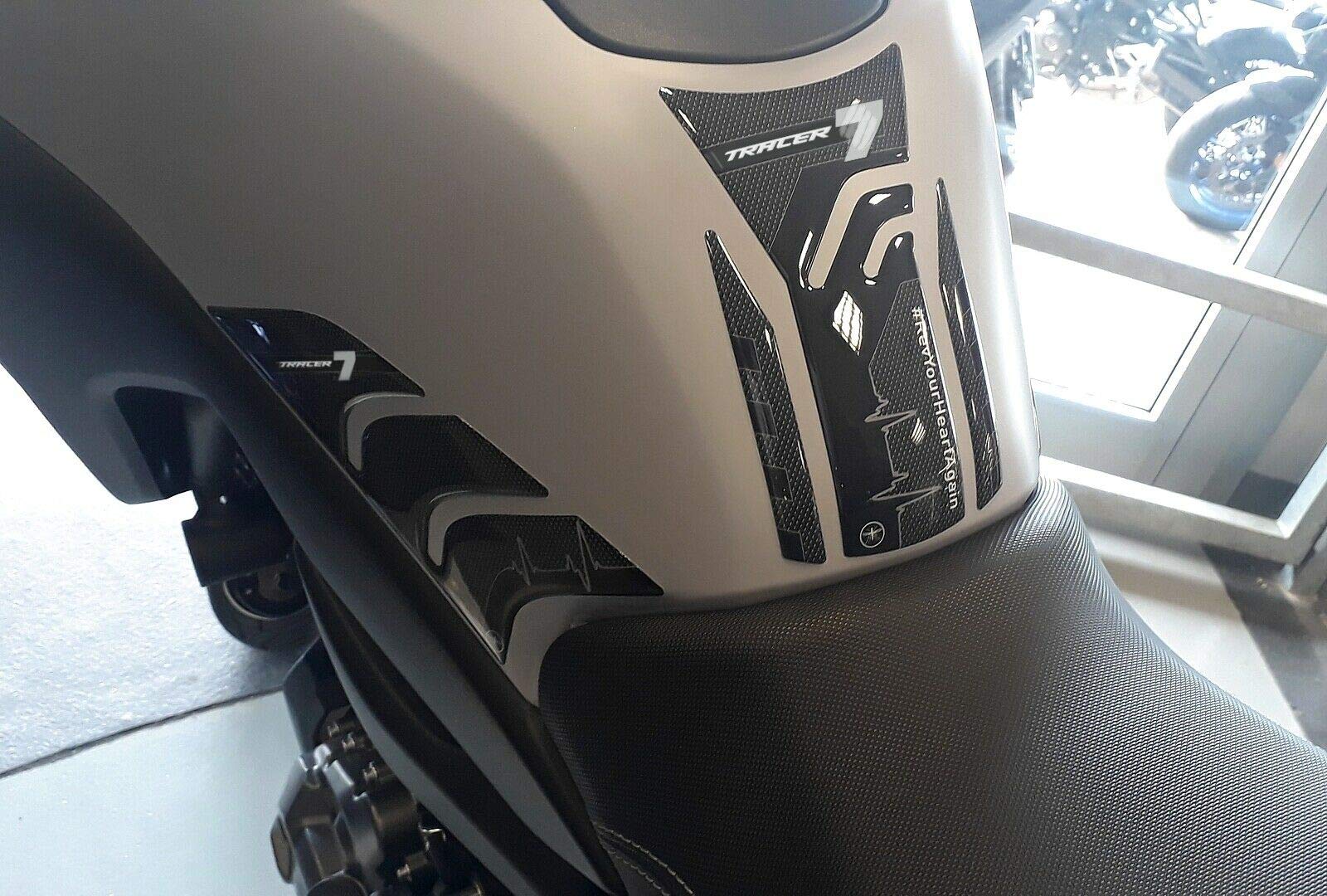 labelbike - Kit of 3 Stickers for Motorcycle Tank in 3D Gel Resin Compatible with Yamaha Tracer 7
