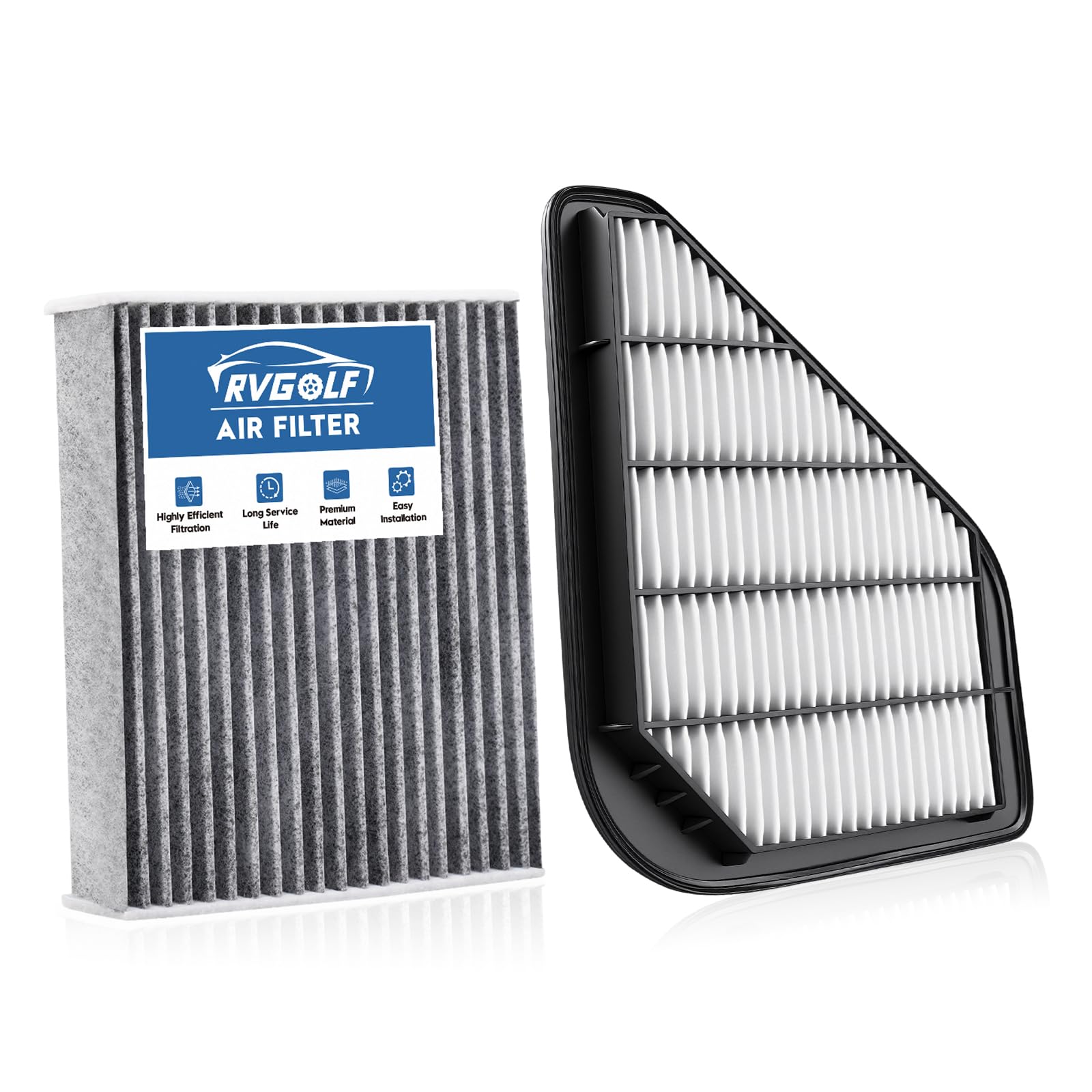 Engine+Cabin Air Filter Fit for 2009-2017 Traverse, 2007-2016 Acadia