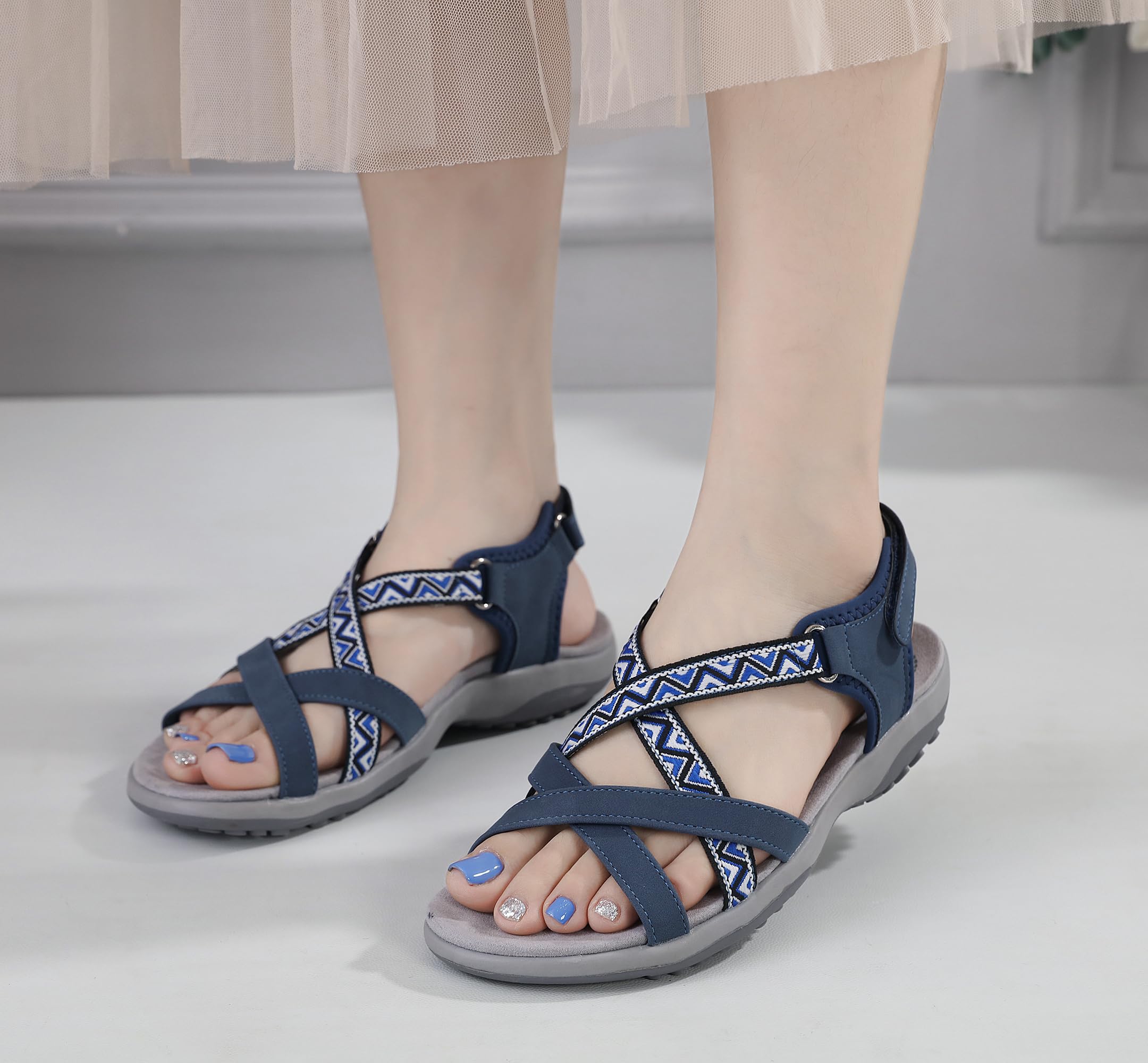 Meik Mangni Sandales Sport Femme Sandale de Randonnée d'été Sandales de Marche