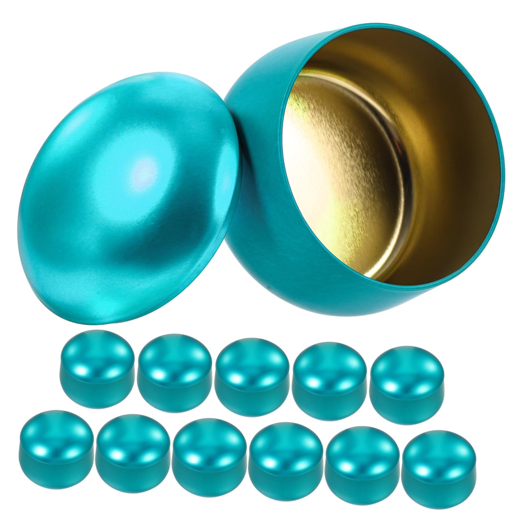 Housoutil 12pcs Belly Candle Tins Candle Holders for Home Decor Airtight Containers Modern Design