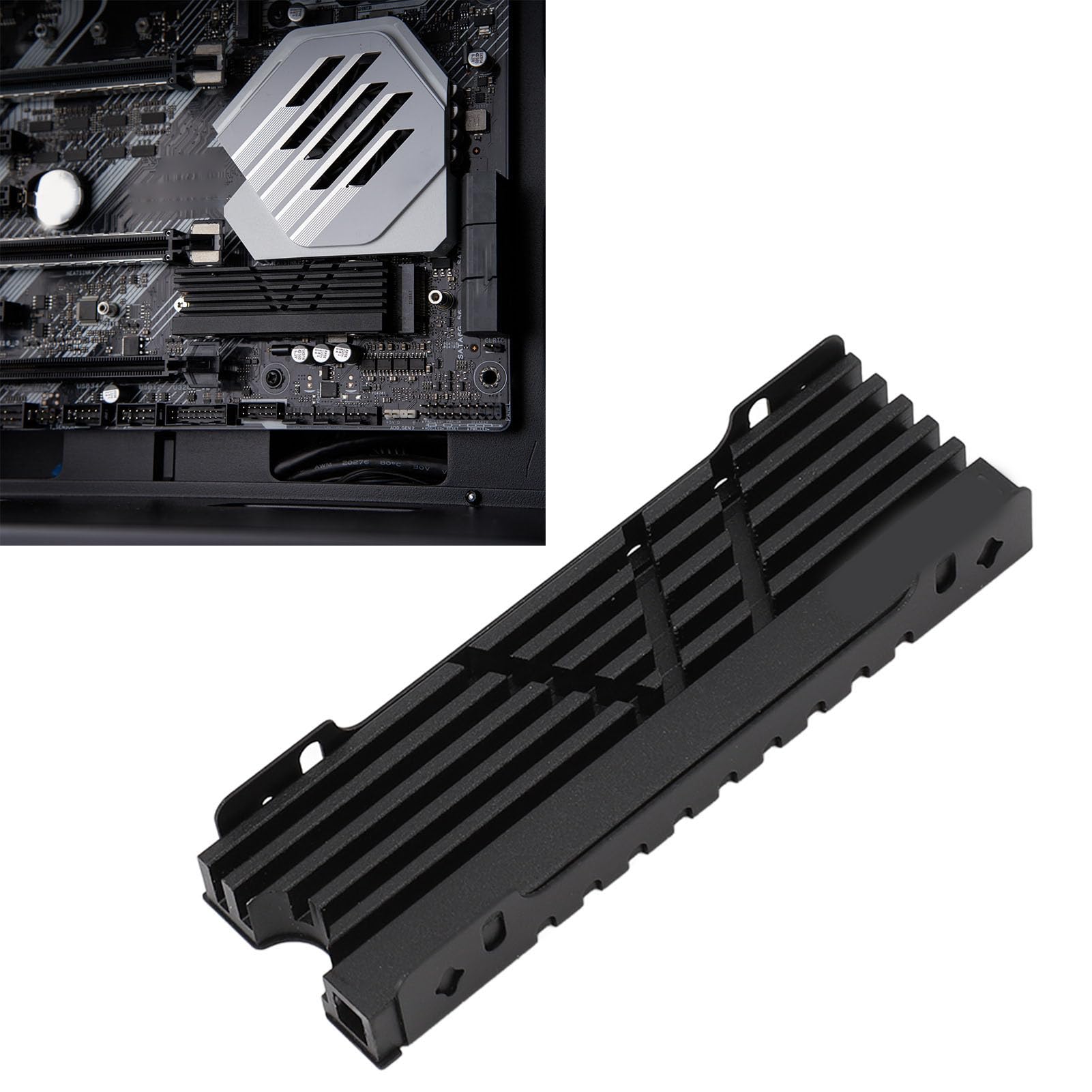 Dissipatore M.2 SSD NVMe - In Lega Di Alluminio, Con Pad Termico | Per PC, Compatibile Con 2280, Nero - Foto 11