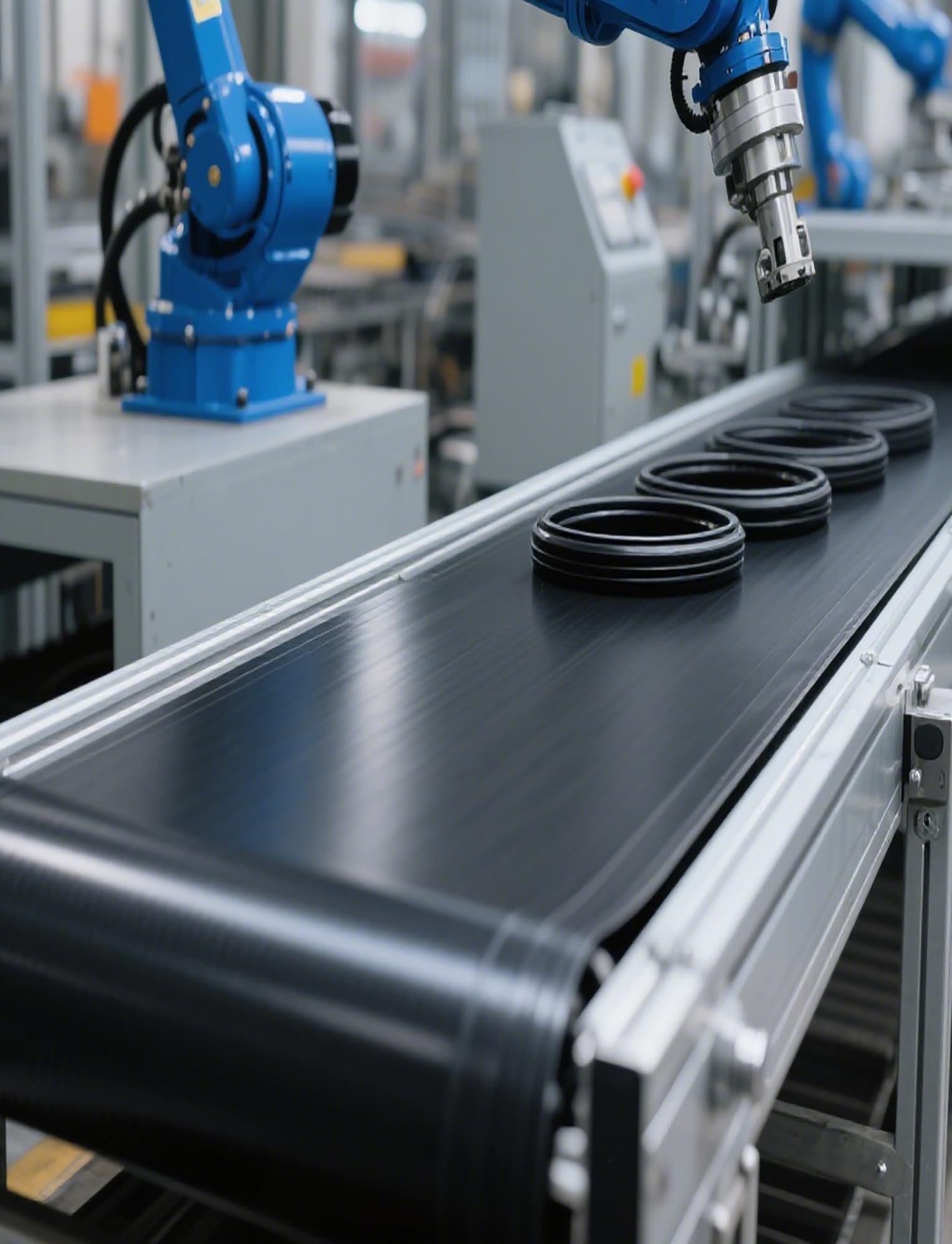 La Cinta transportadora Ligera de PVC, Apta para Productos comerciales, con Unas Dimensiones de 135 x 22 cm (53,1 x 8,6 Pulgadas), es Ideal para fábricas y Transporte, y Puede Utilizarse com