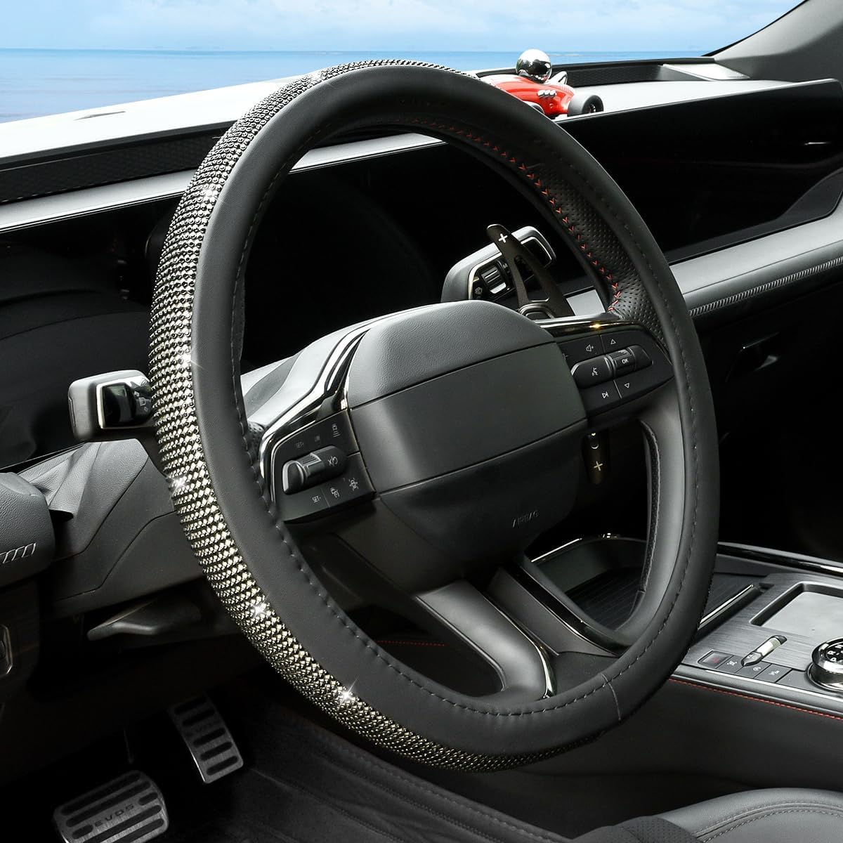 Amazon | GUAOE ハンドルカバー 軽自動車 sサイズ ステアリングカバー