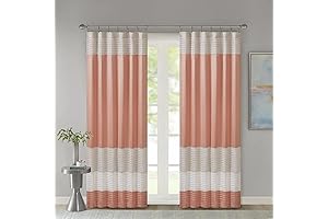 Madison Park Amherst Faux Silk Coral Curtains for Bedroom