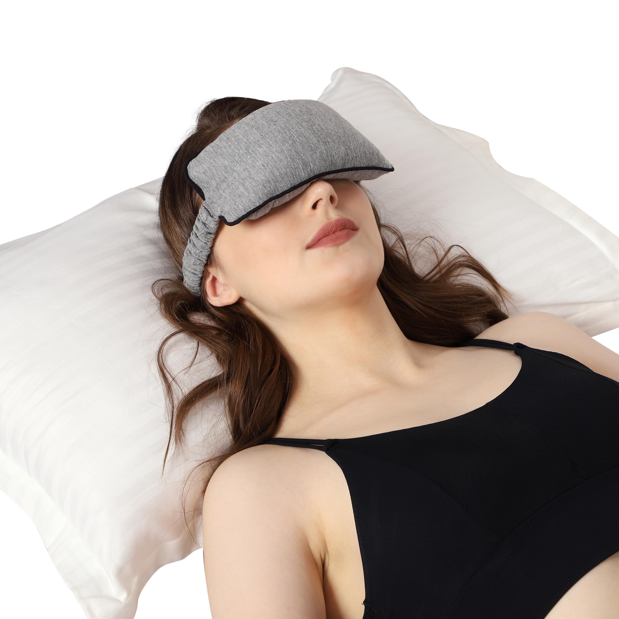 Oscar home Lavender Eye Pillow with adjustable strap | Acupressure, Aromatherapy & Stress Relief | Eye Mask | Weighted with Organic Flax Seed & French lavender-image-16
