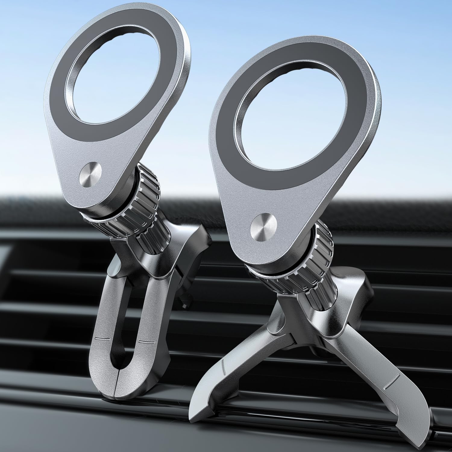 eSamcore Fits MagSafe Car Mount 2 Pack Magnetic Phone Holder for Car Vent Strong N52 Magnets Air Vent