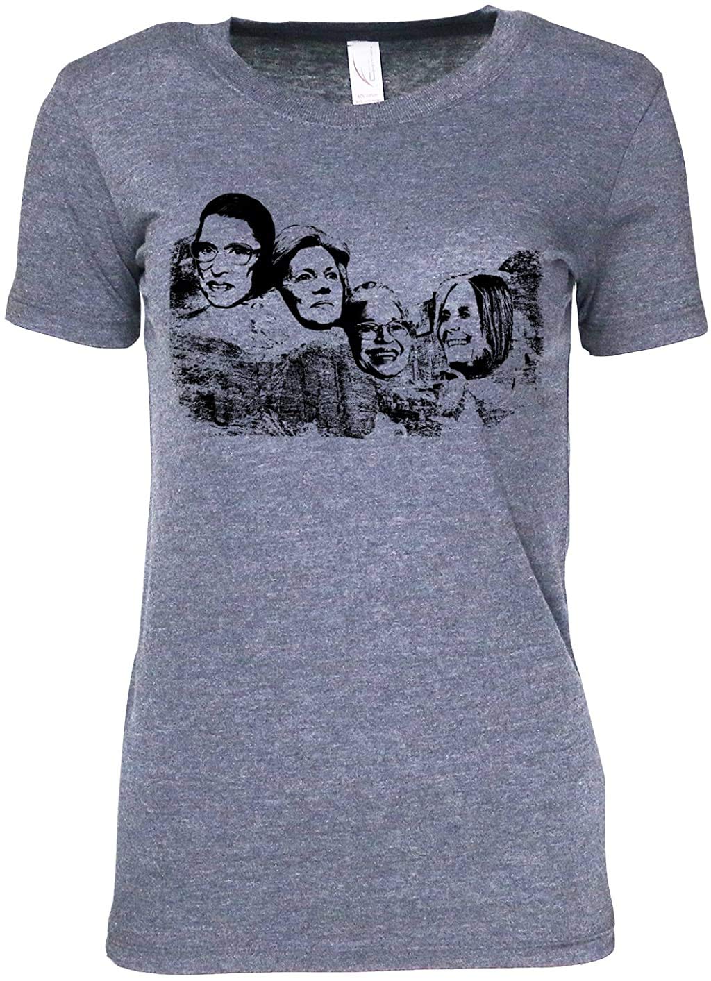 Great American Women on Mt. Rushmore on Woman's Cotton t Shirt
