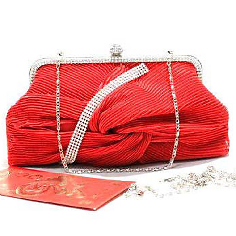 MZZ SIL018 Rhinestoned Special Occasion Handbag Wedding Prom Clutch Evening Purse Gift