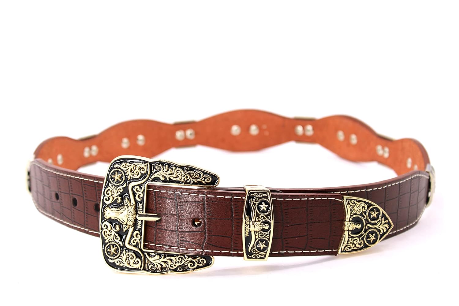 Amazon.com: West STAR Concho Rodeo Cowboy Belt Genuine