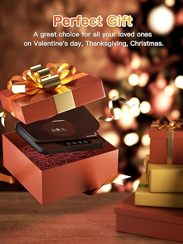 Miniatura 8 de Misby Calentador de taza de café, calentador de tazas de panel de calefacción grande de 50 W con 6 ajustes de temperatura, apagado automático de 8