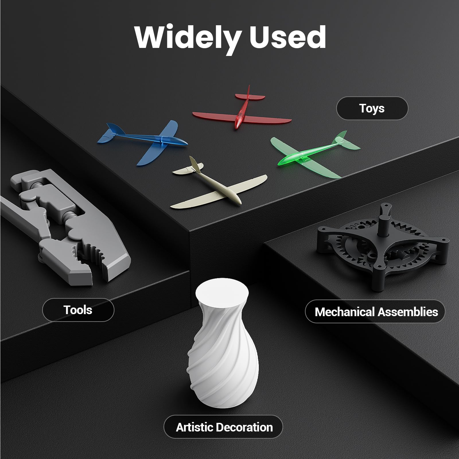 Resina 3D plastica ABS dura dura dura per stampante 3D fotopolimero UV ad alta precisione per stampa GK3 serie SLA/LCD/DLP Verde chiaro 1,2 kg
